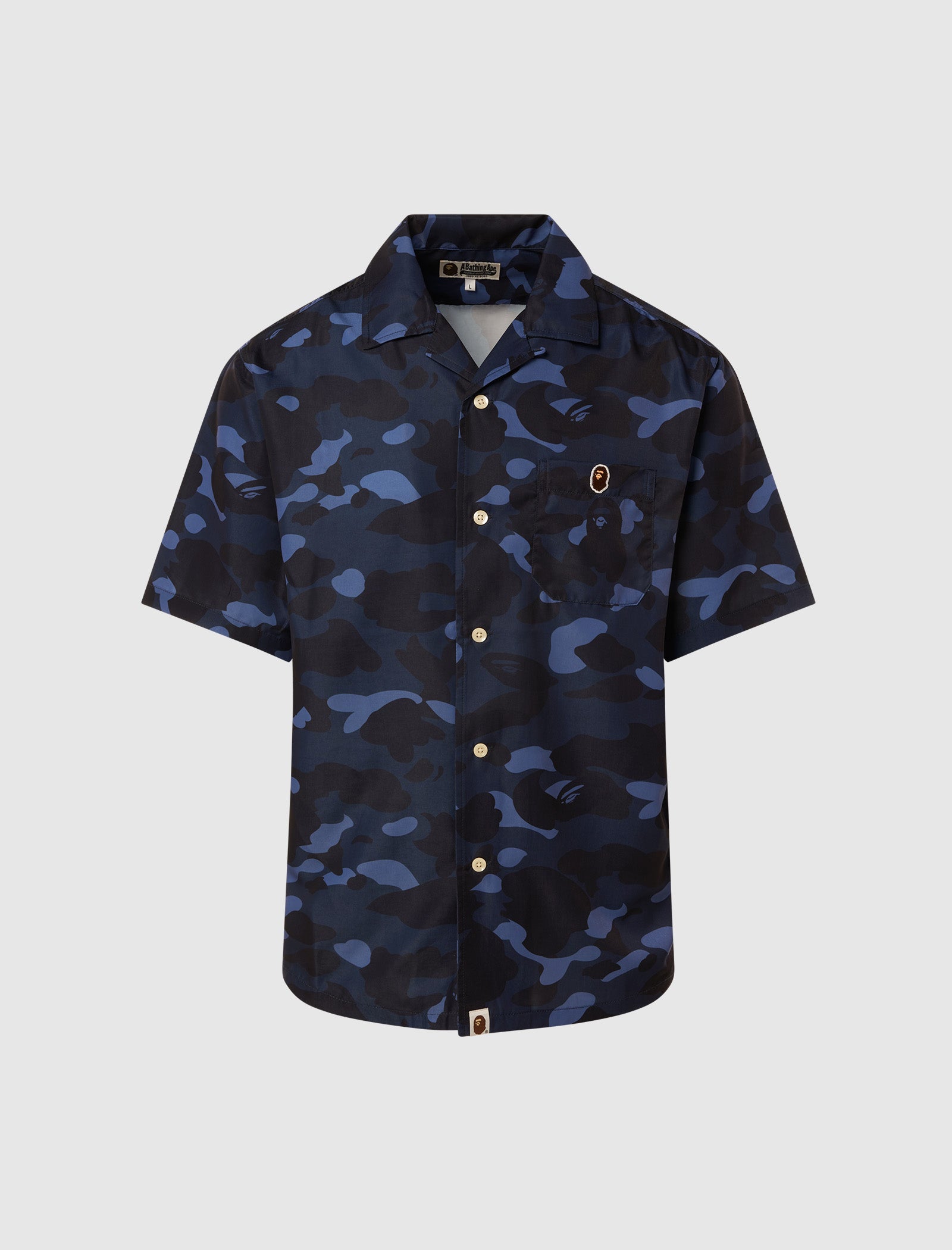 bathing ape dress shirt Aape By *a Logo-patch Button-down Men This A BATHING APE logo shirt exemplifies refined elegance BAPE JAPAN CULTURE OPEN COLLAR