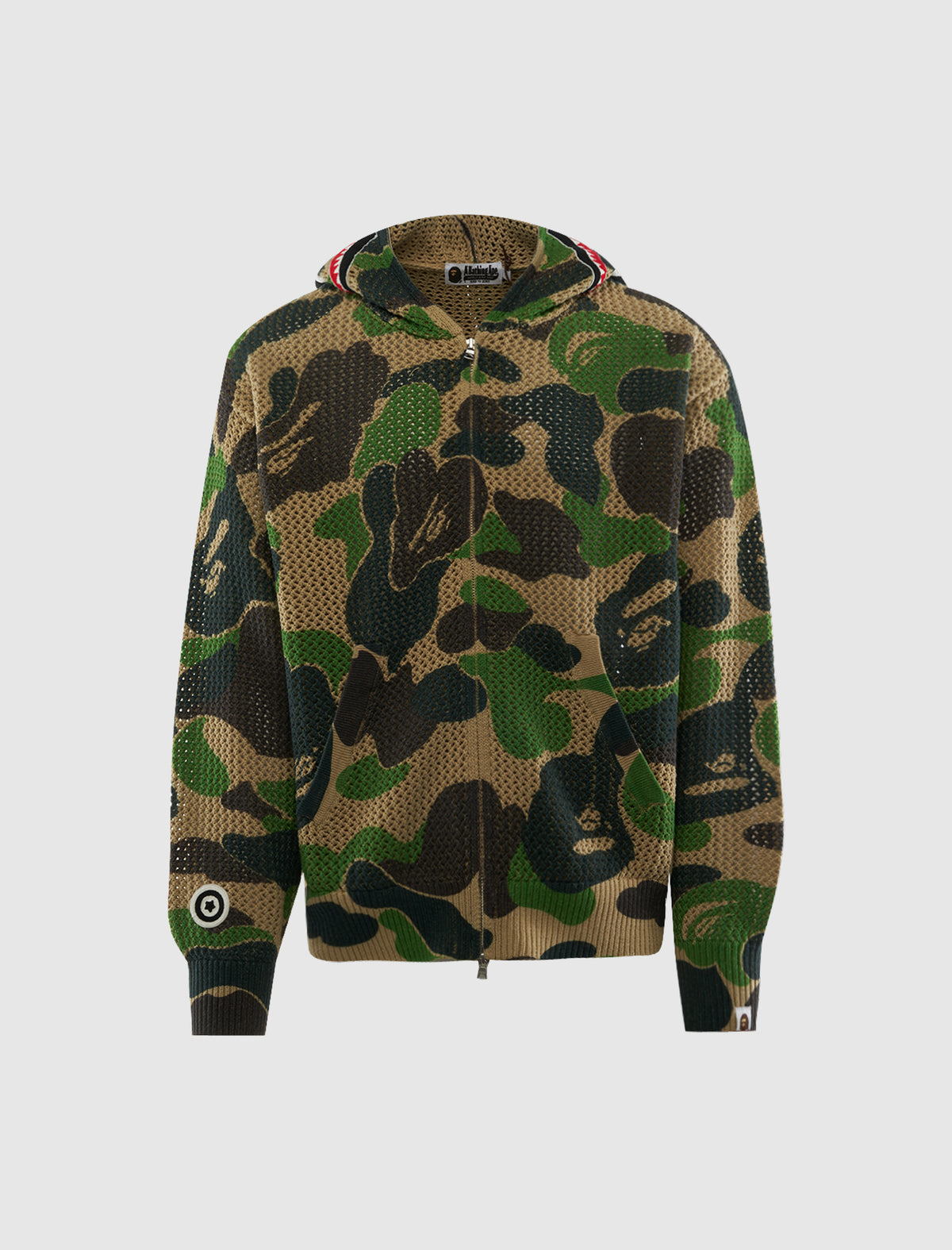 A BATHING APE CAMO CROCHET HOODIE