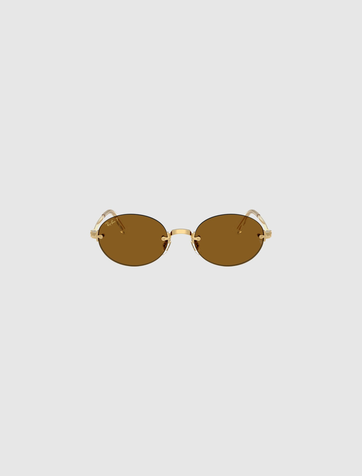 Ray-Ban Women\'s Gold Frame Sunglasses with Brown Lenses ray ban women round sunglasses classic mirrored flash lens  main image 3