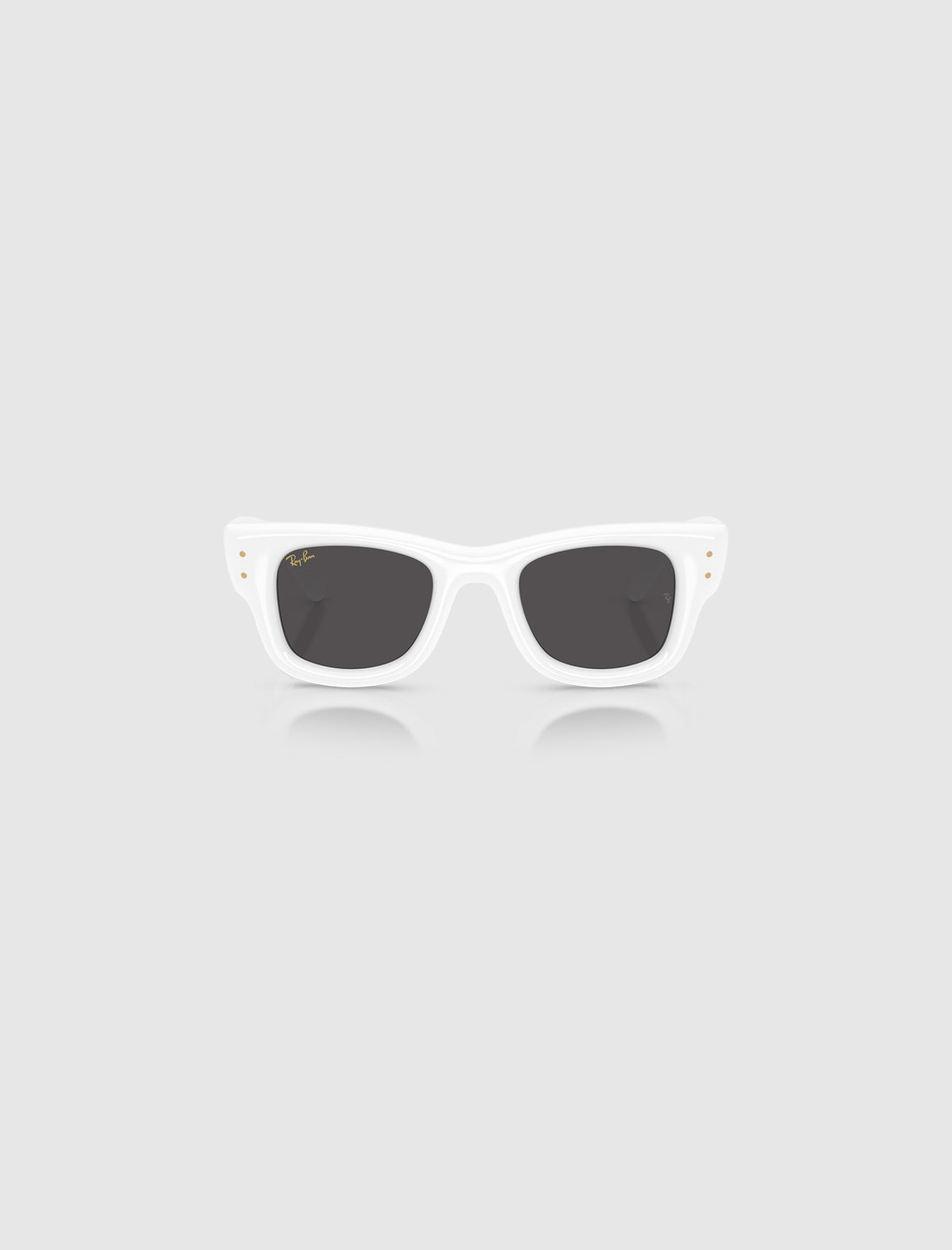 Ray-Ban White Sunglasses with Black Lenses Wayfarer Puffer RB4940 Ray-Ban Sunglasses 671/87 White - eye  main image 3