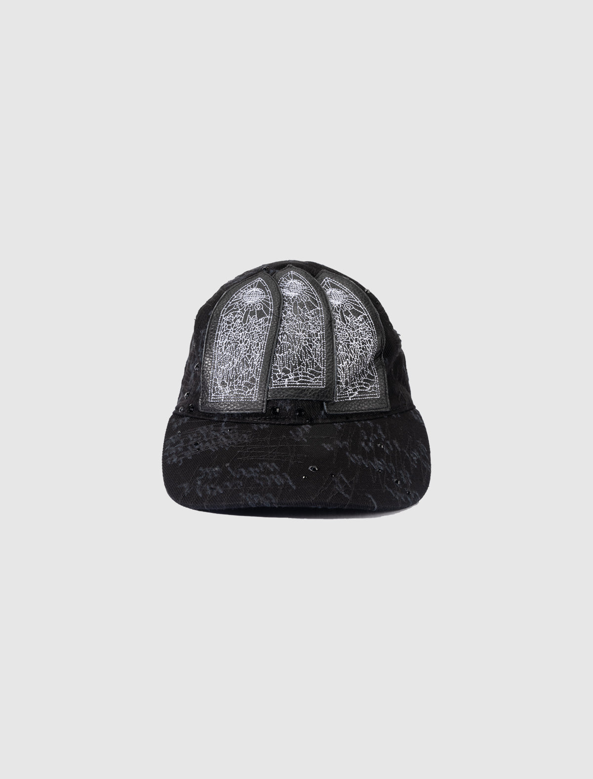 Givenchy Charcoal Distressed Hat Givenchy Mens Horns Black Trucker Adjustable Hat – THE-ECHELON main image 2