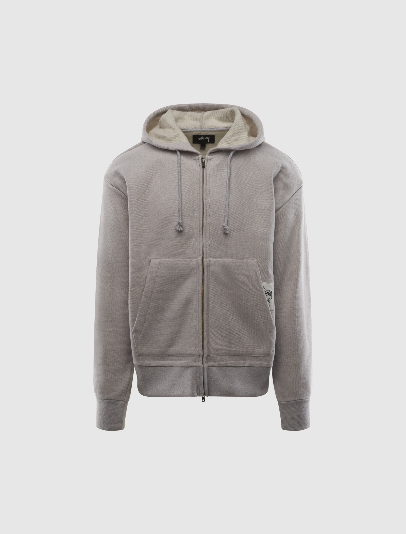 STÜSSY BRASS ZIP KNIT HOODIE