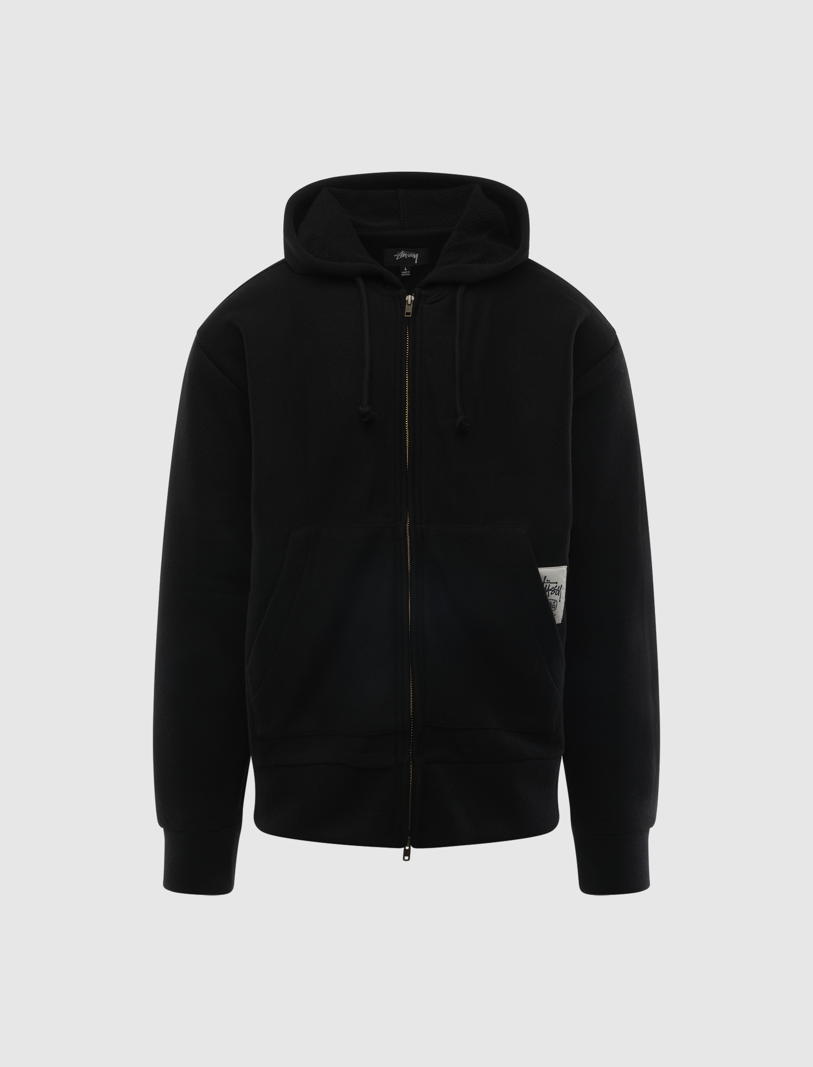 STÜSSY BRASS ZIP KNIT HOODIE