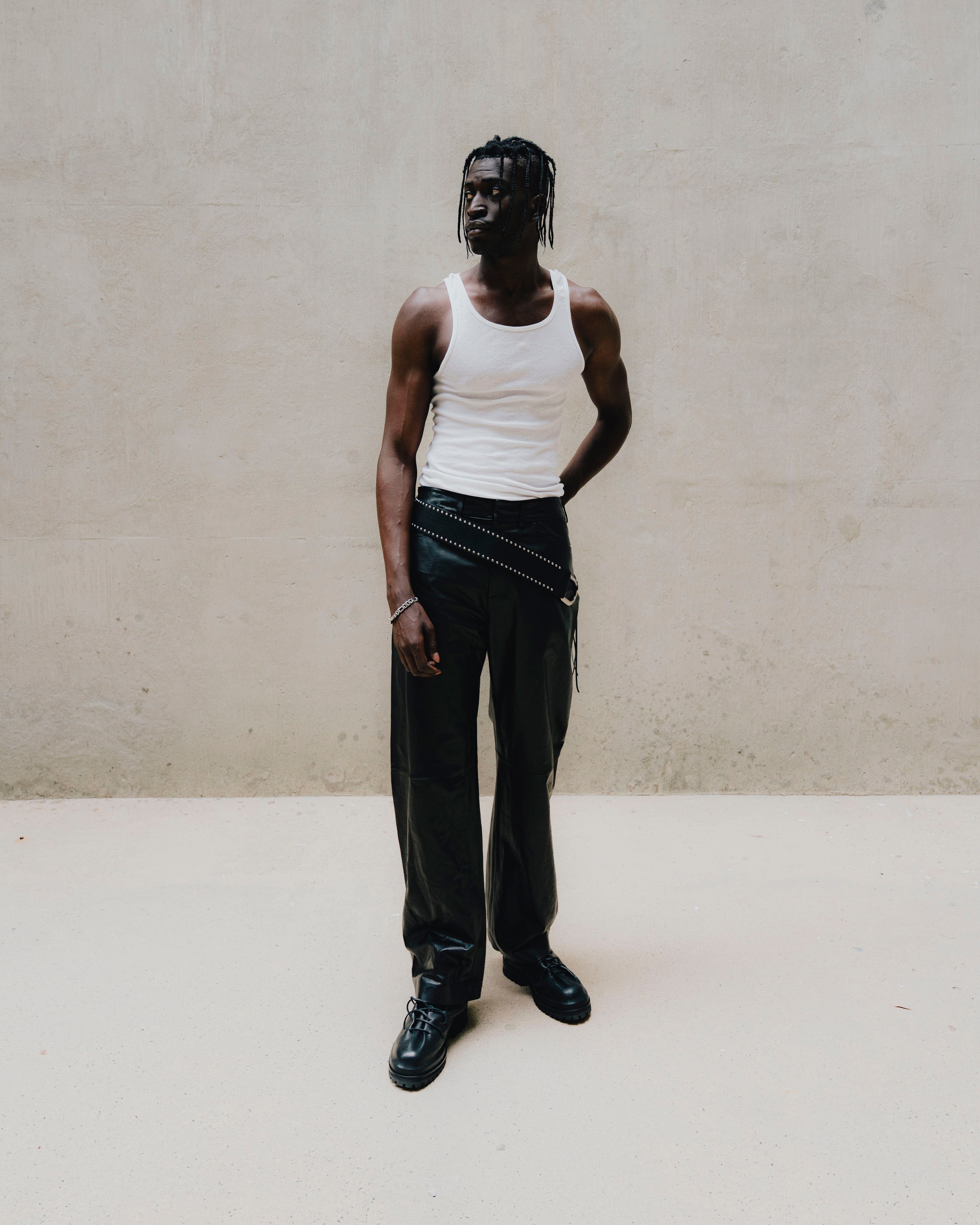 STRAIGHT LEATHER PANT