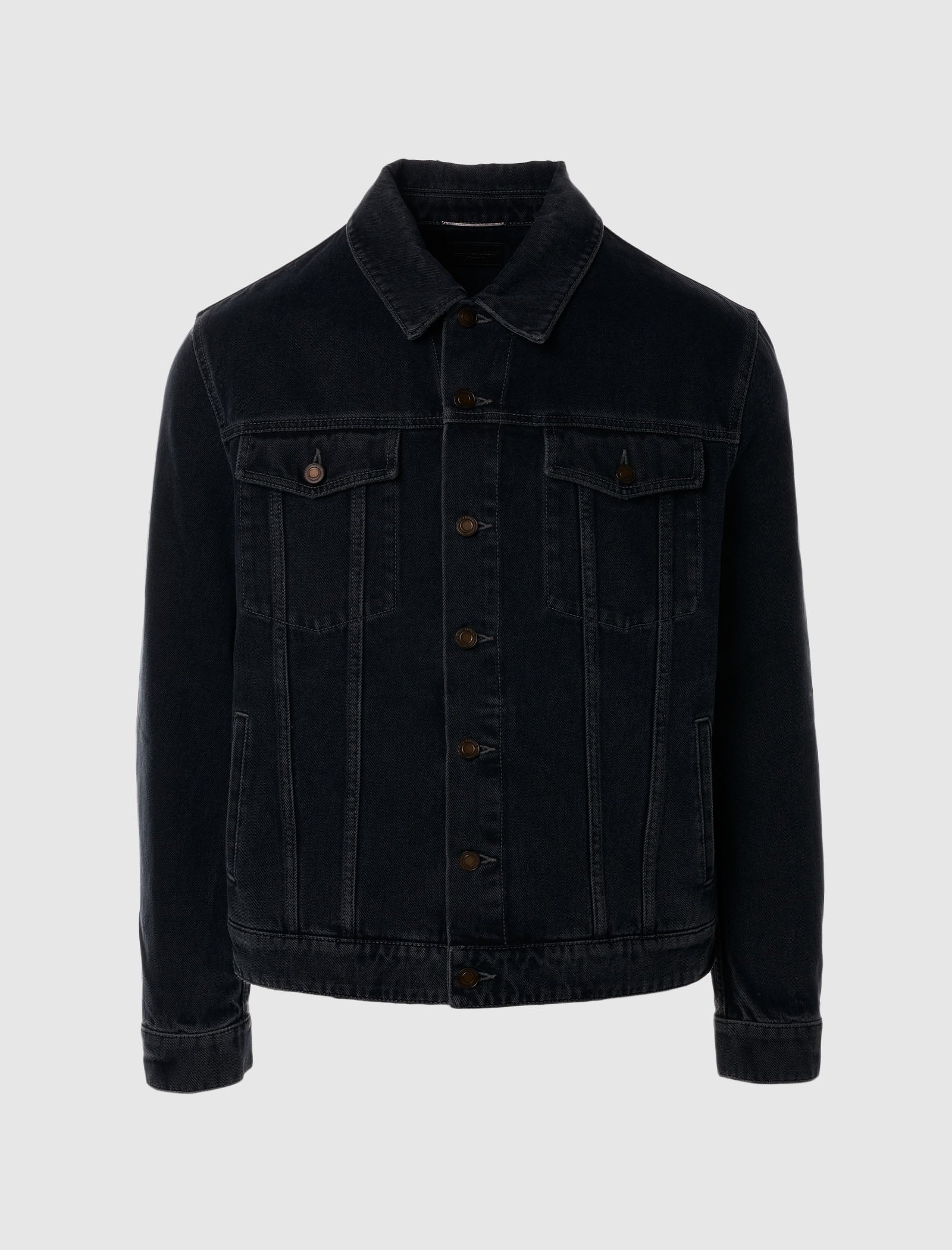 Collar Ysl Mens Denim Jacket SAINT LAURENT CLASSIC DENIM JACKET