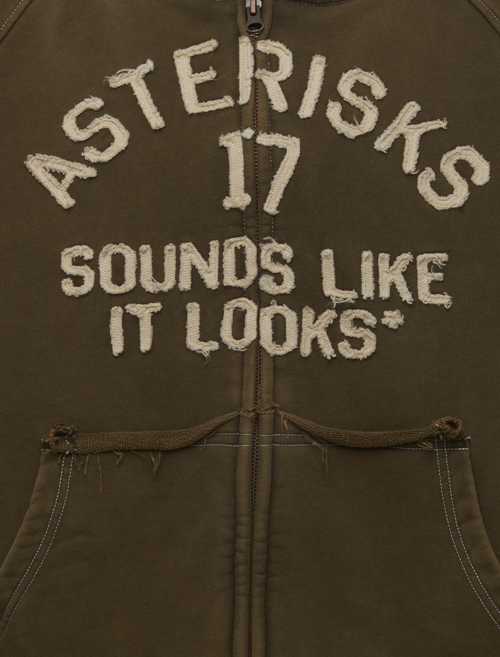 FRAYED COLLEGIATE HOODIE