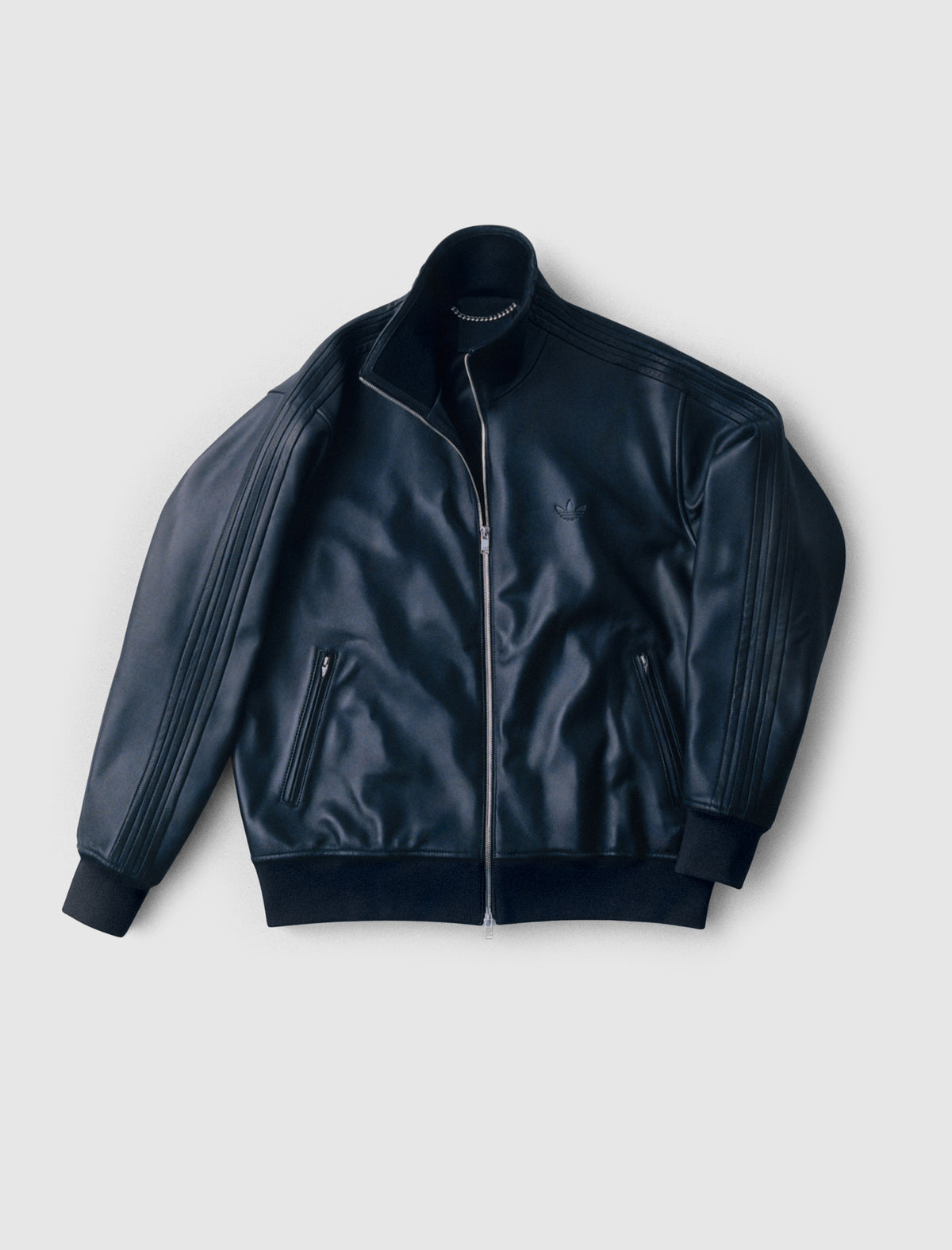 ADIDAS Y-3 A-TYPE LEATHER TRACK JACKET