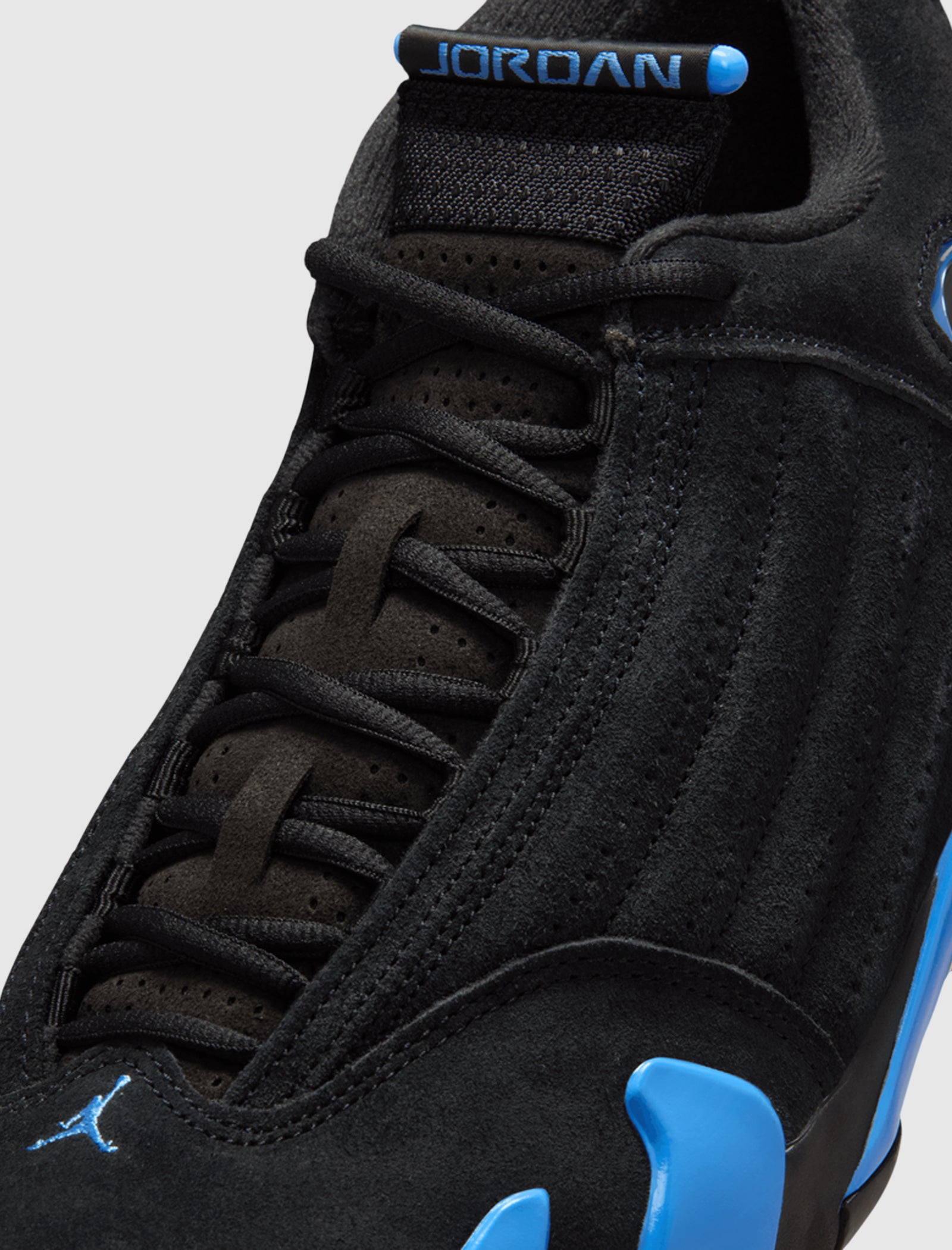 AIR JORDAN 14 RETRO "BLACK/ WHITE/ UNIVERSITY BLUE"