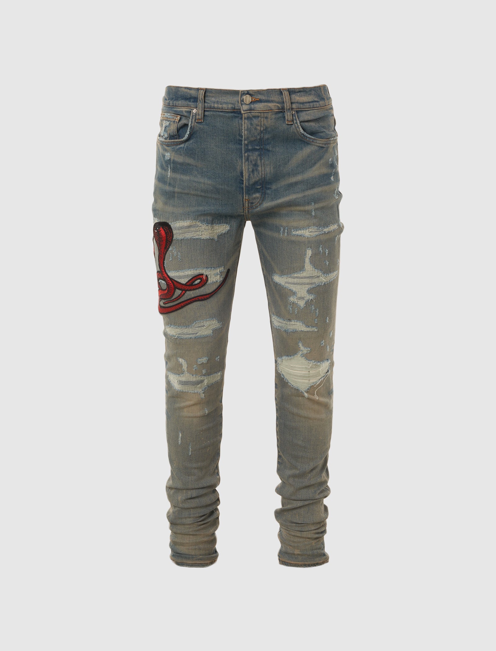 AMIRI RED SNK THRSHR JEAN