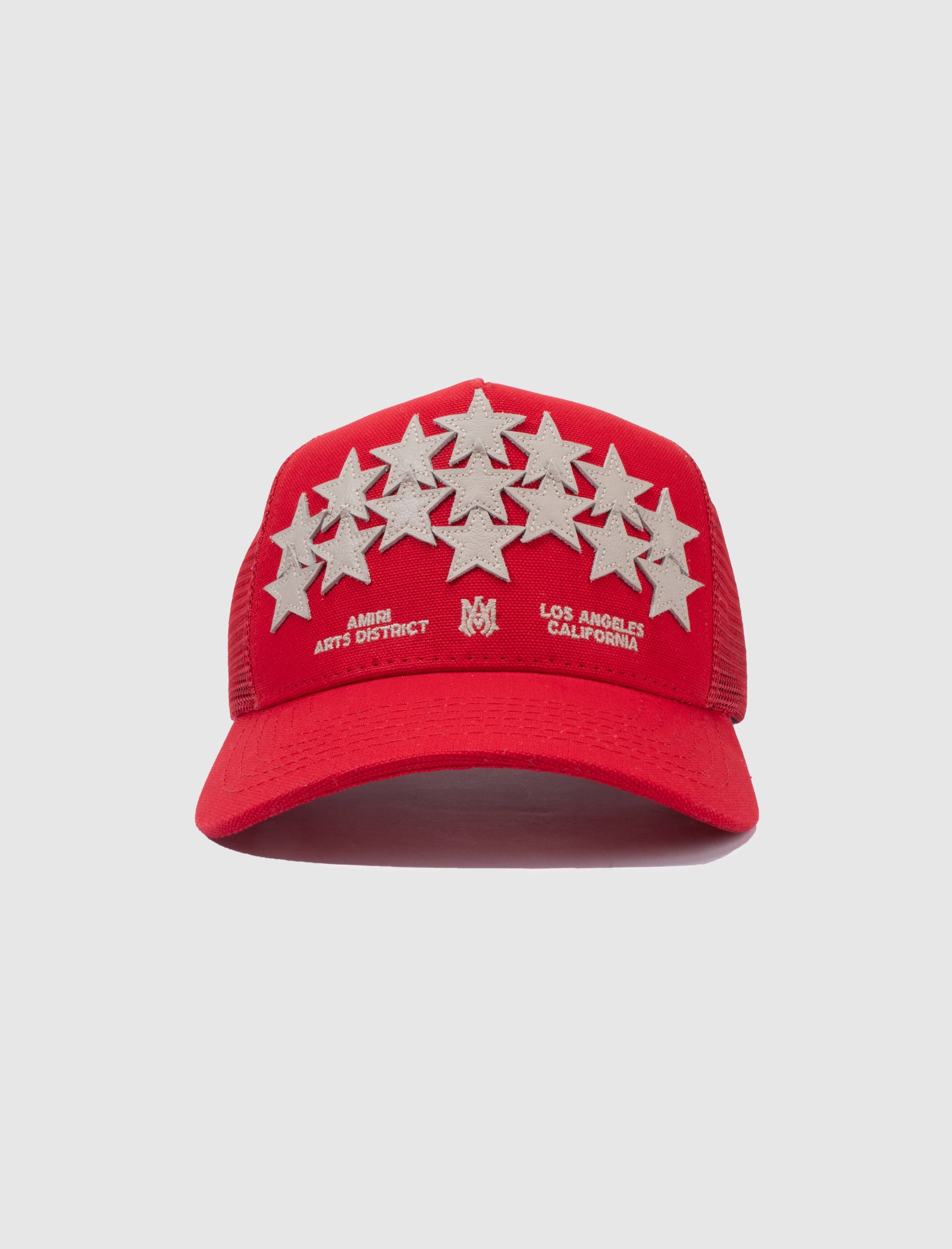 Amiri Stars Trucker Red Hat Purchase at A Ma Maniere