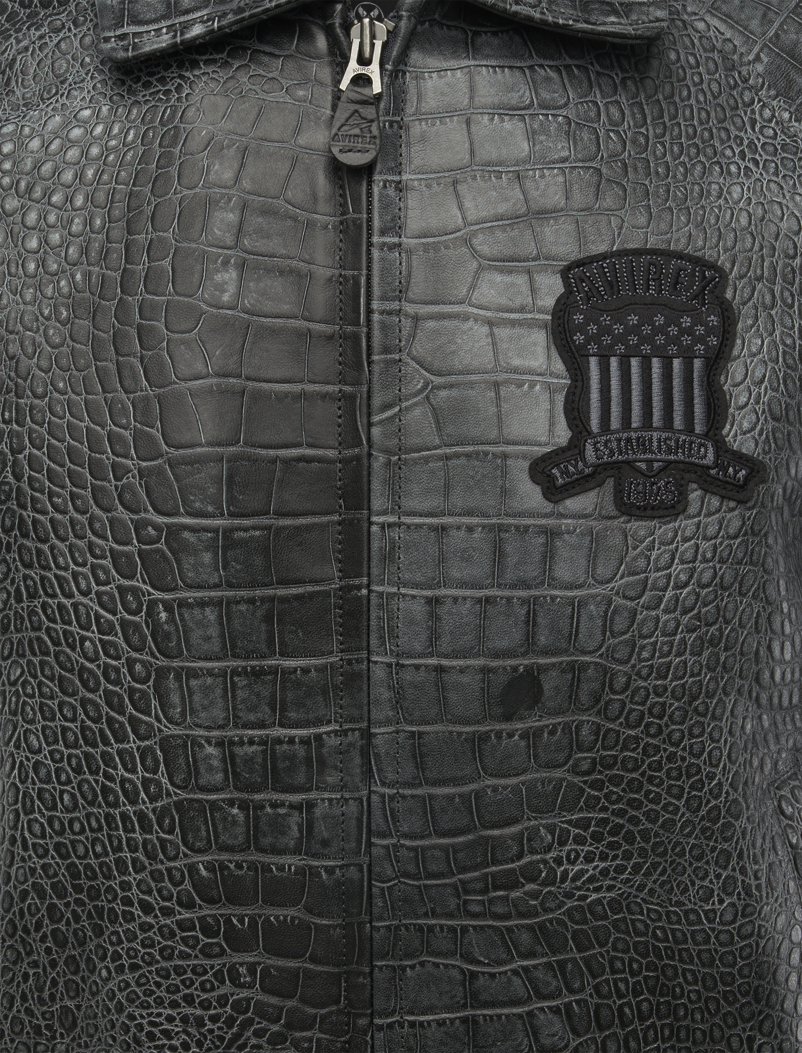 DISTRESSED CROC ICON JACKET