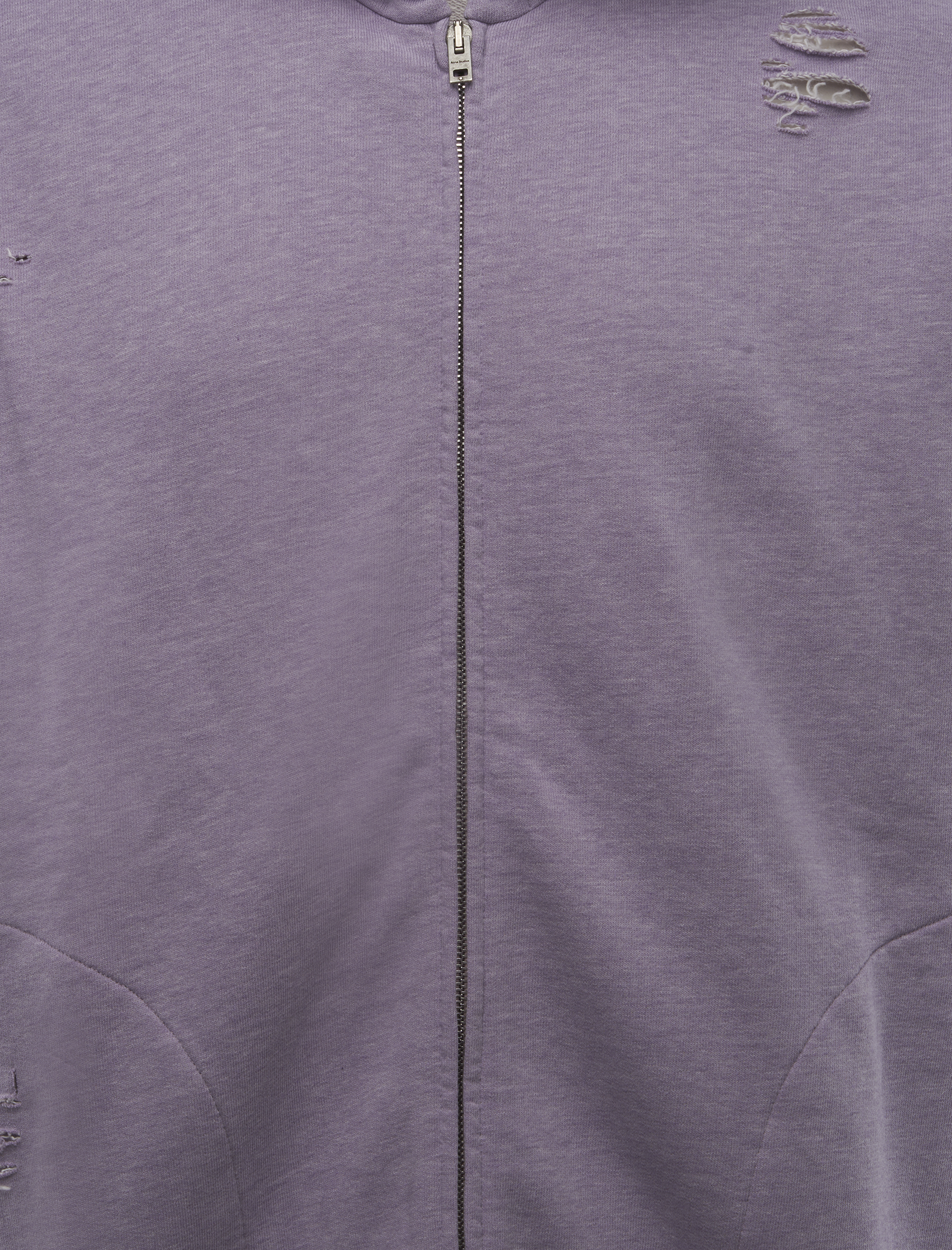 DISTRESSED LOGO ZIP HOODIE