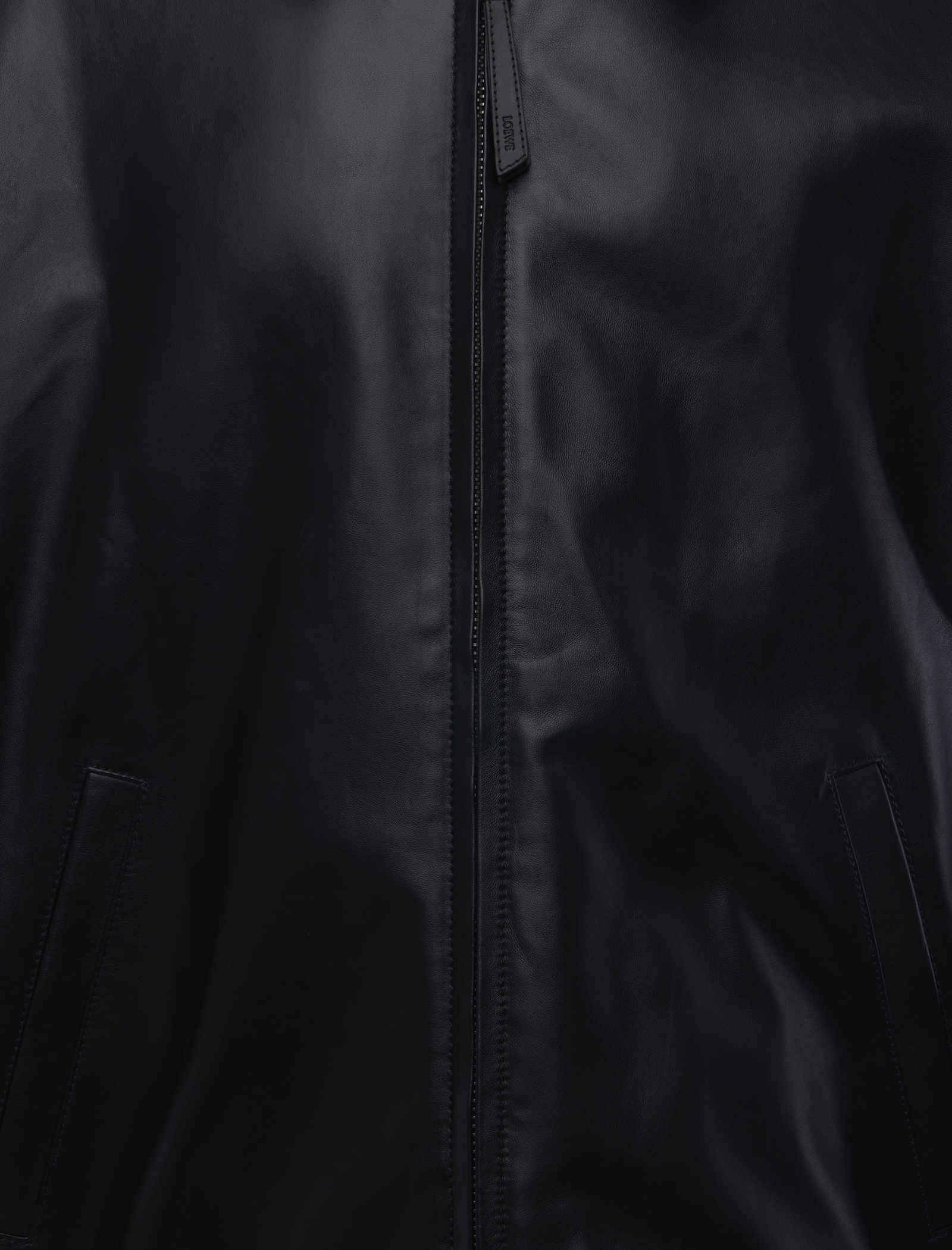 LEATHER ZIP-UP JACKET