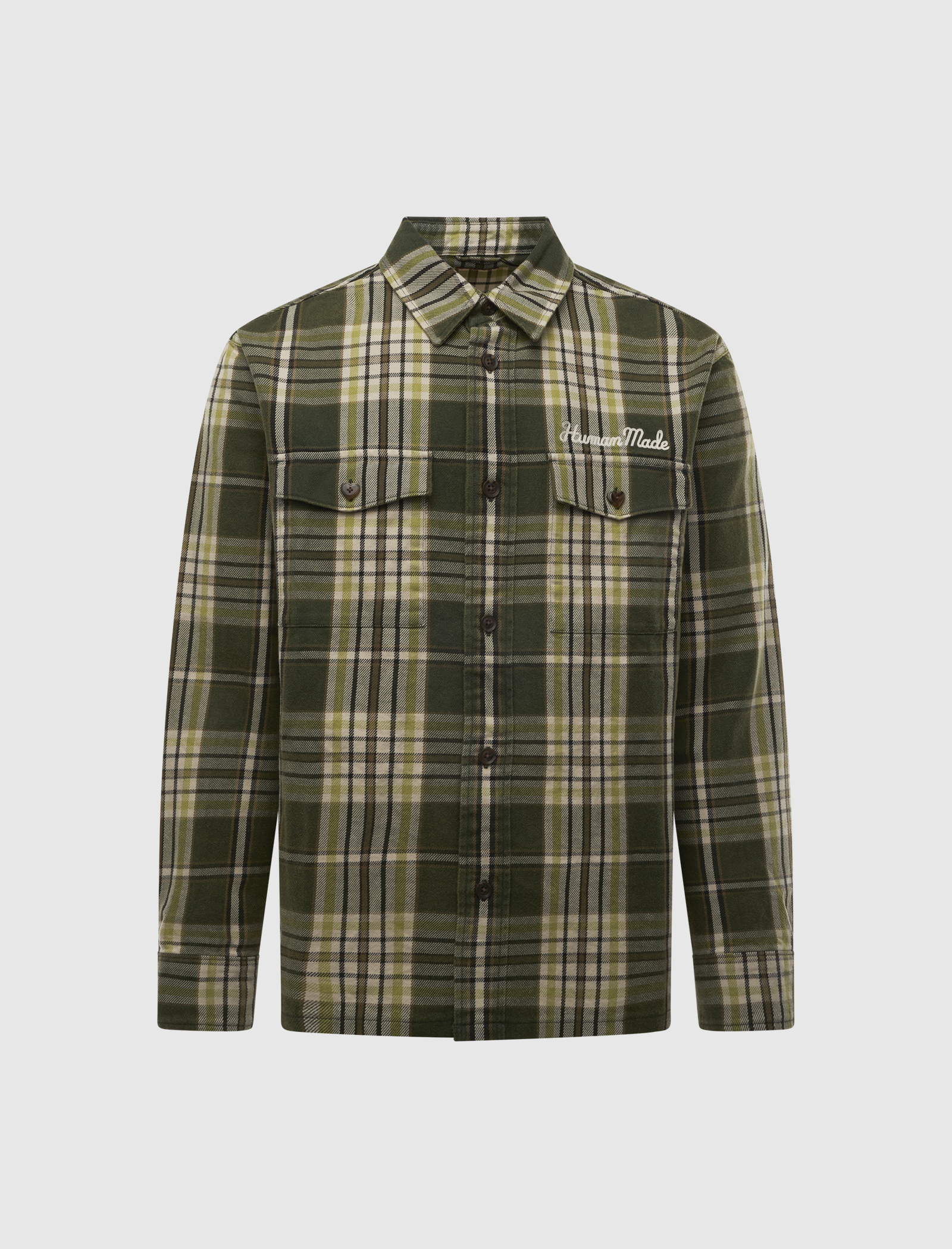 HUMAN MADE チェック ネルシャツ グリーン M最終値下げ HUMAN MADE CHECK SHIRT