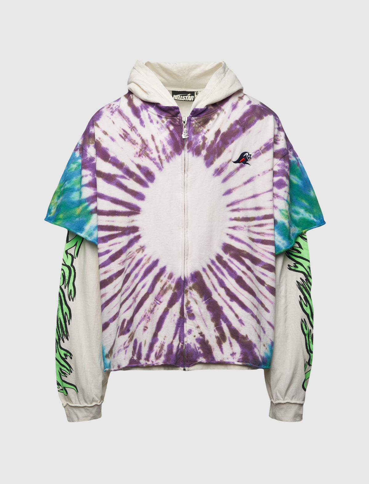HELLSTAR TYE-DYE ZIP-UP