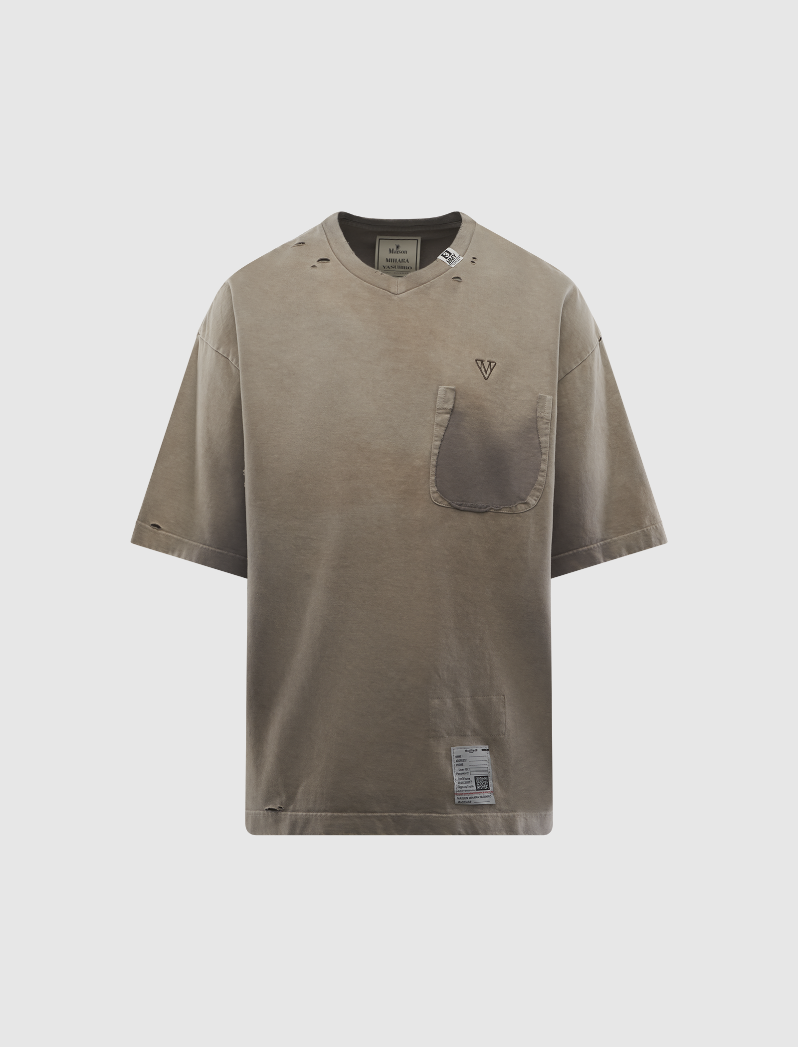 MAISON MIHARA YASUHIRO SUN FADED V-NECK TEE