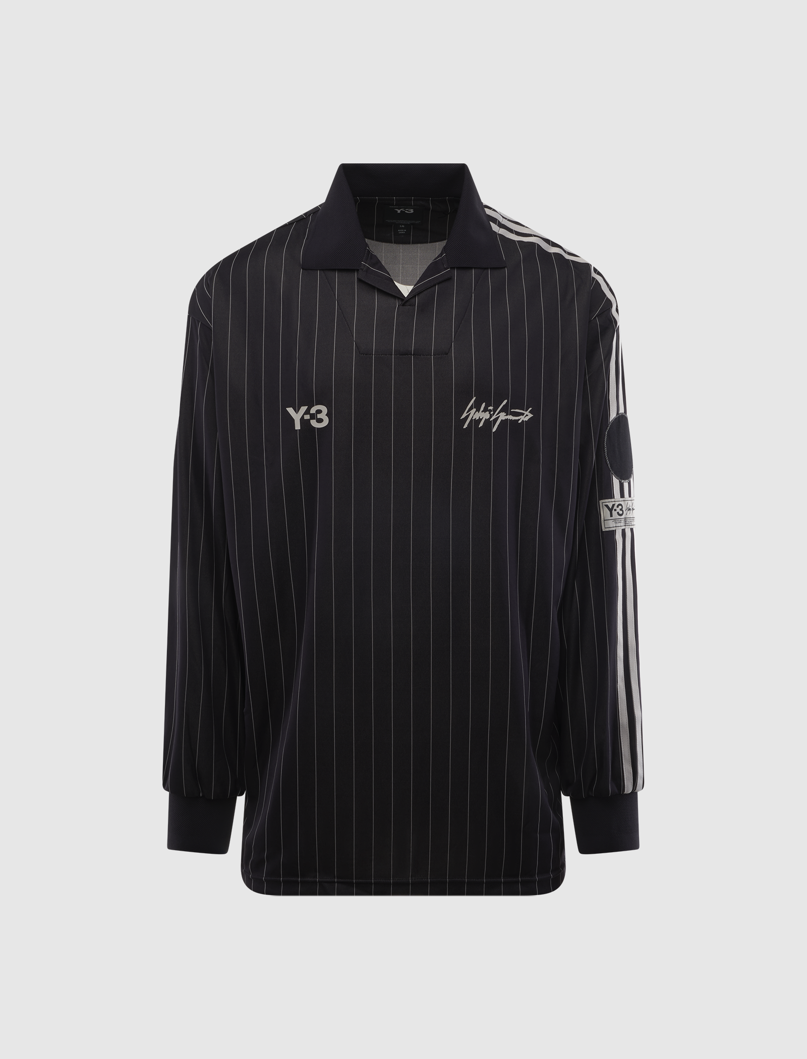 トップス Yohji Yamamoto POUR HOMME polo shirt 3 YOHJI YAMAMOTO Y-3 Men's Solid Blue Polo-Rugby Cotton 3 Button
