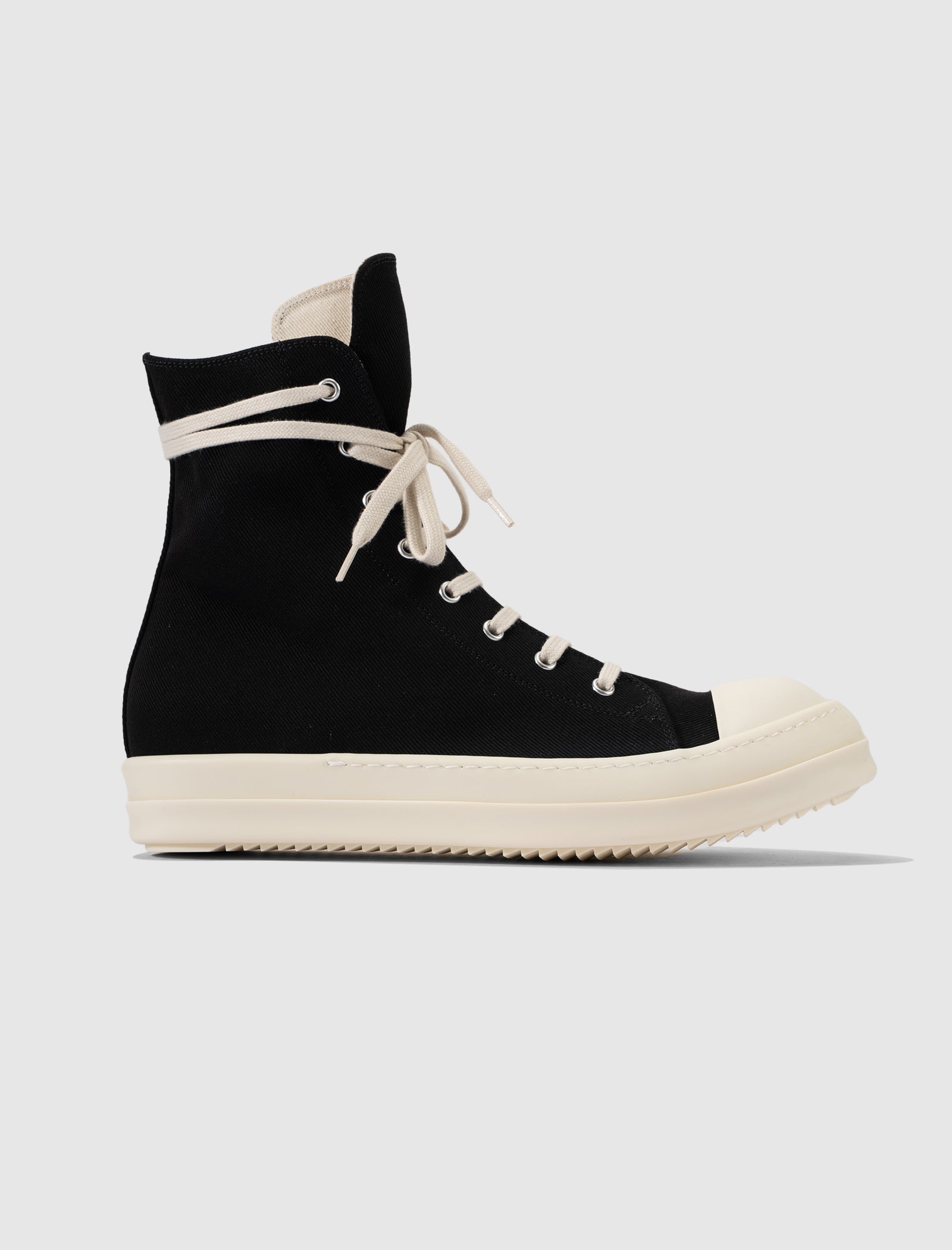 OVERDYED DENIM SNEAKERS "BLACK/WHITE"