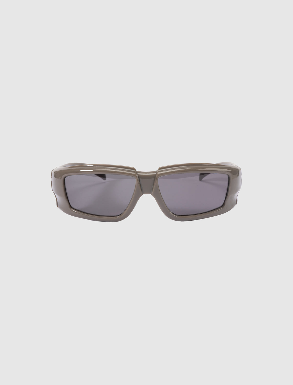 RICK OWENS TRANSPARENT RECTANGULAR SUNGLASSES