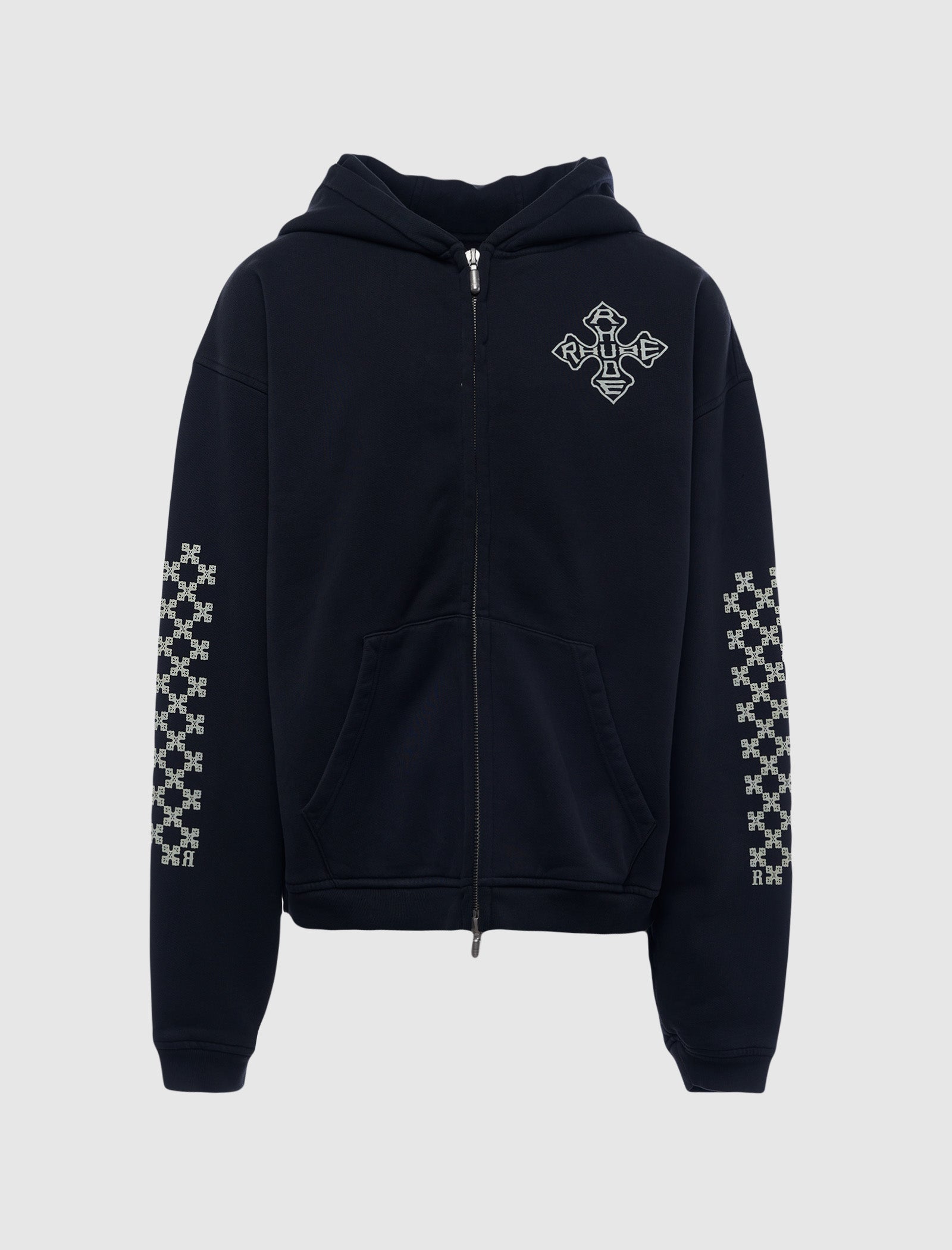 RHUDE LOGO ZIP UP HOODIE