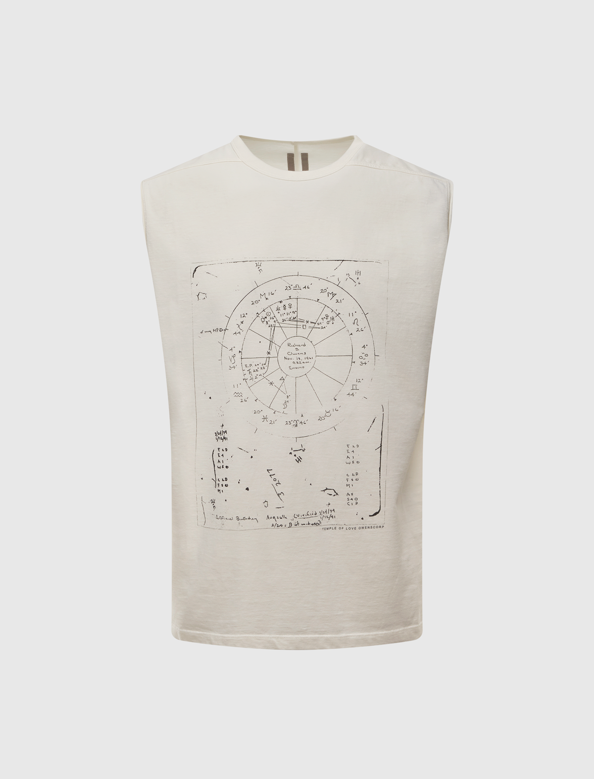 RICK OWENS MAINLINE BRAD SLEEVELESS T-SHIRT