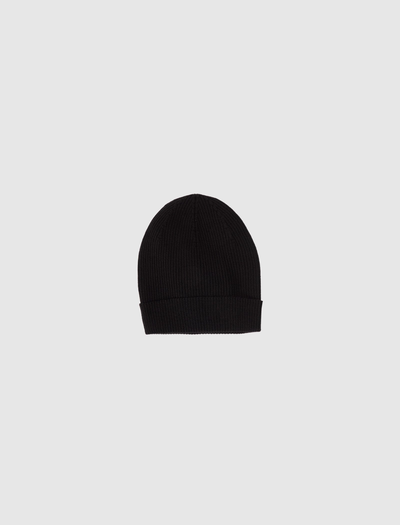 RIBBED BEANIE "BLACK"