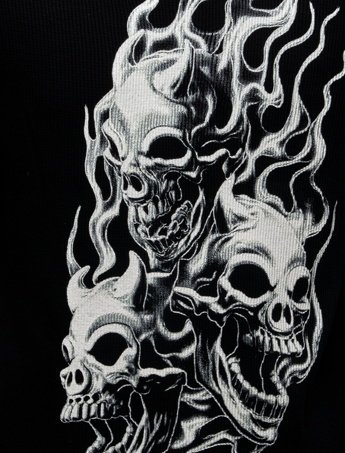BULK SHOULDER THREE RIDING SKULL LAYERED T-SHIRT