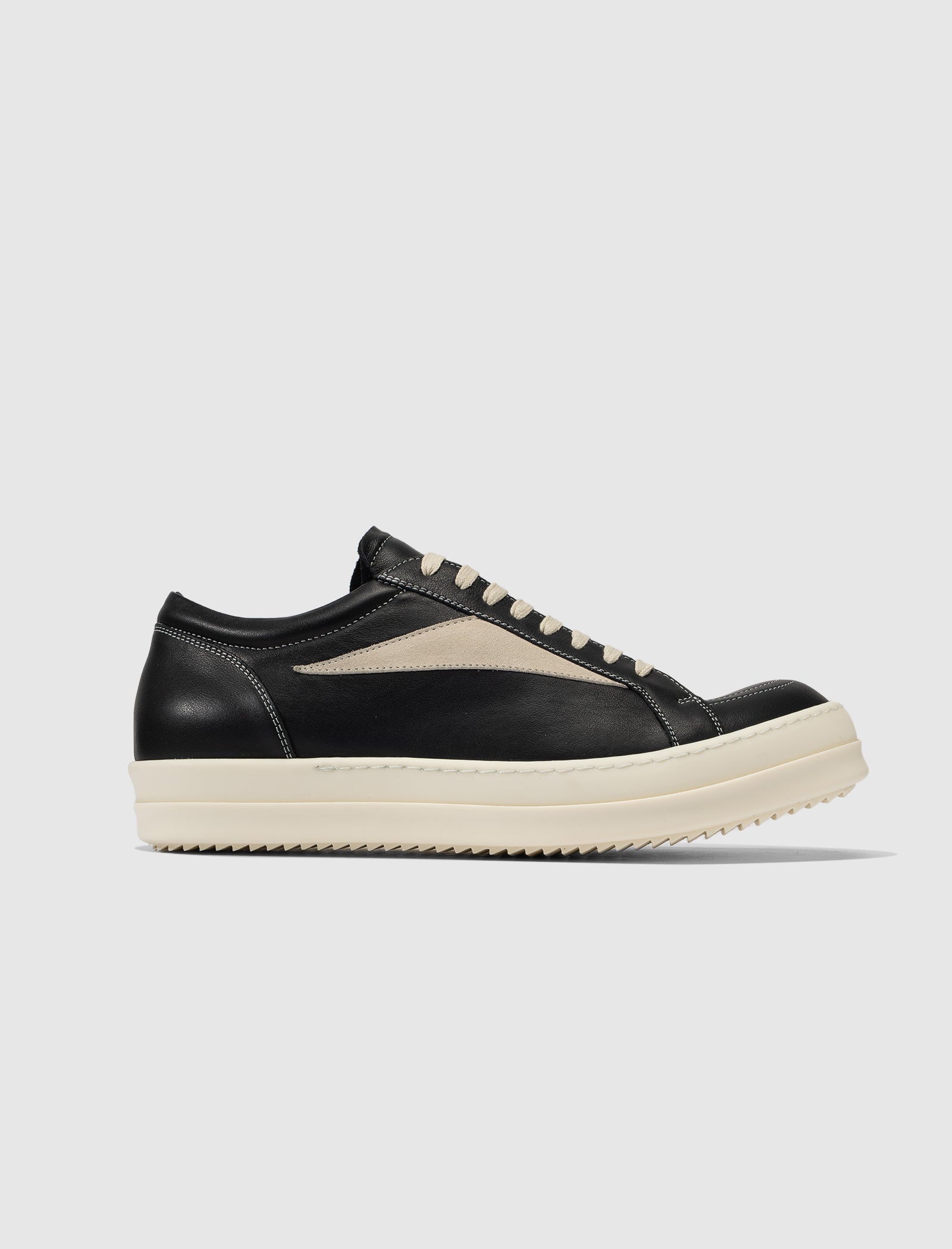 Leather low trainers Rick Owens Black size 41 EU in