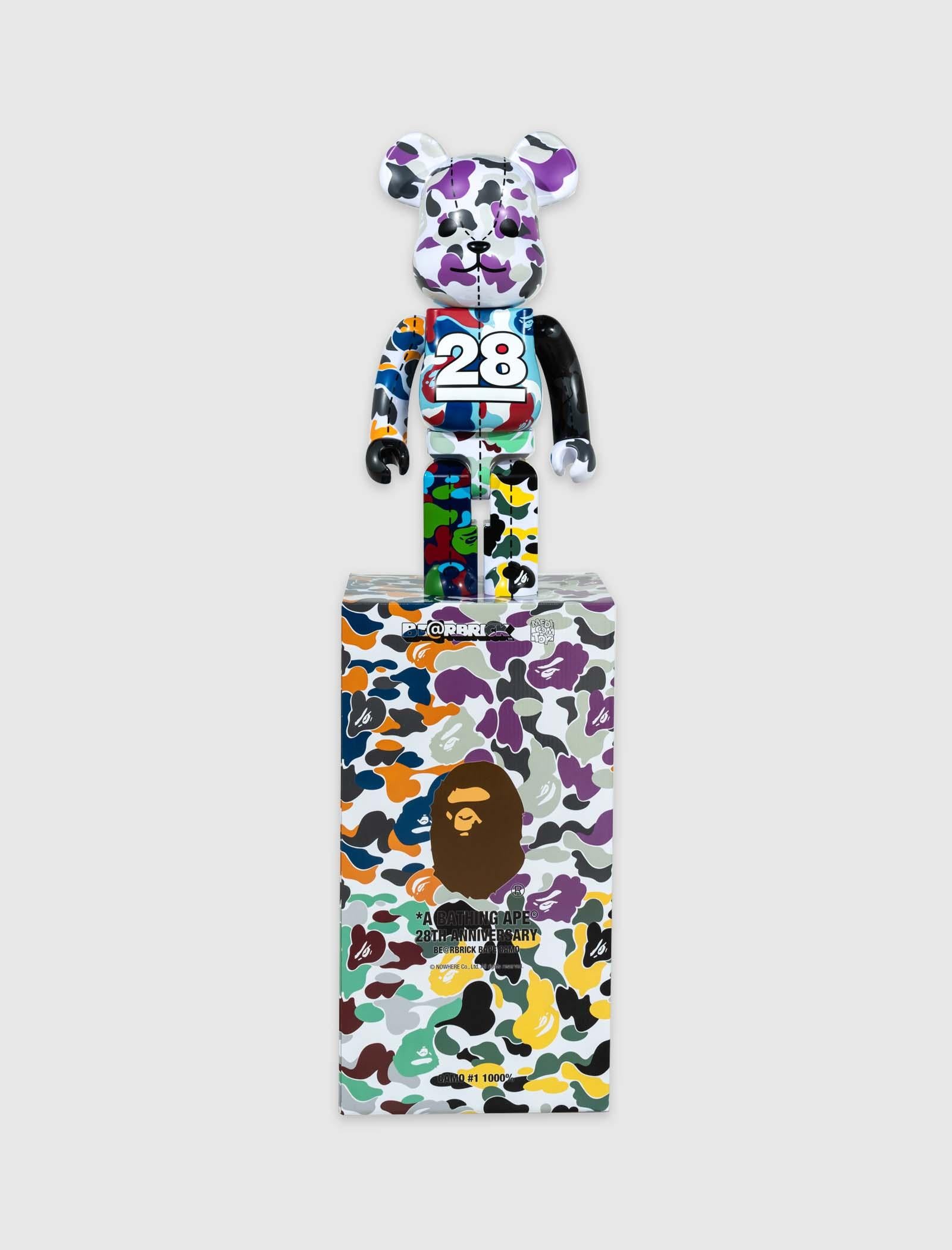 A BATHING APE 28TH ANNIVERSARY CAMO #1 1000% BEARBRICK - A Ma Maniere