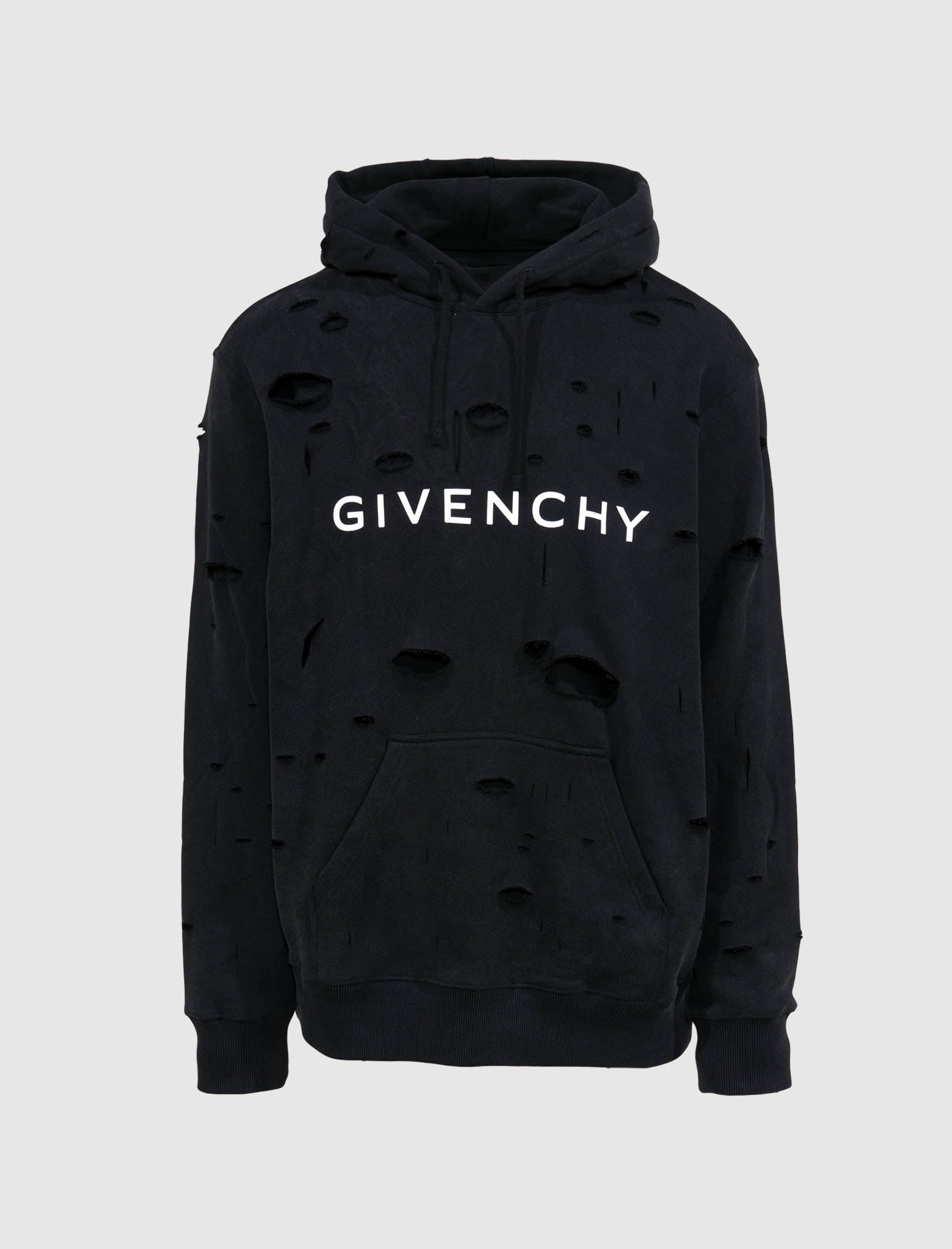 GIVENCHY CLASSIC-FIT HOLE HOODIE
