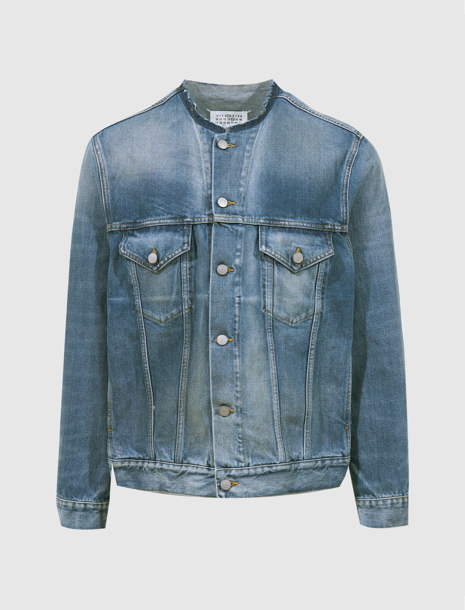 MAISON MARGIELA COLLARLESS DENIM JACKET
