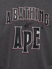 A BATHING APE CRACK PRINT LOGO TEE