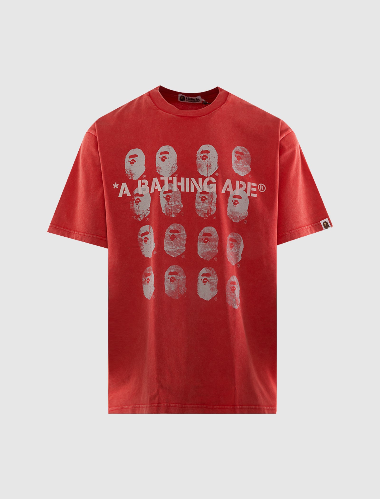 A BATHING APE GARMENT DYED LOGO TEE