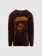 BAPE APE FACE SHAGGY SWEATER