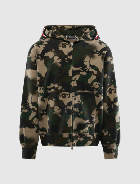 A BATHING APE MAP CAMO FULL ZIP HOODIE
