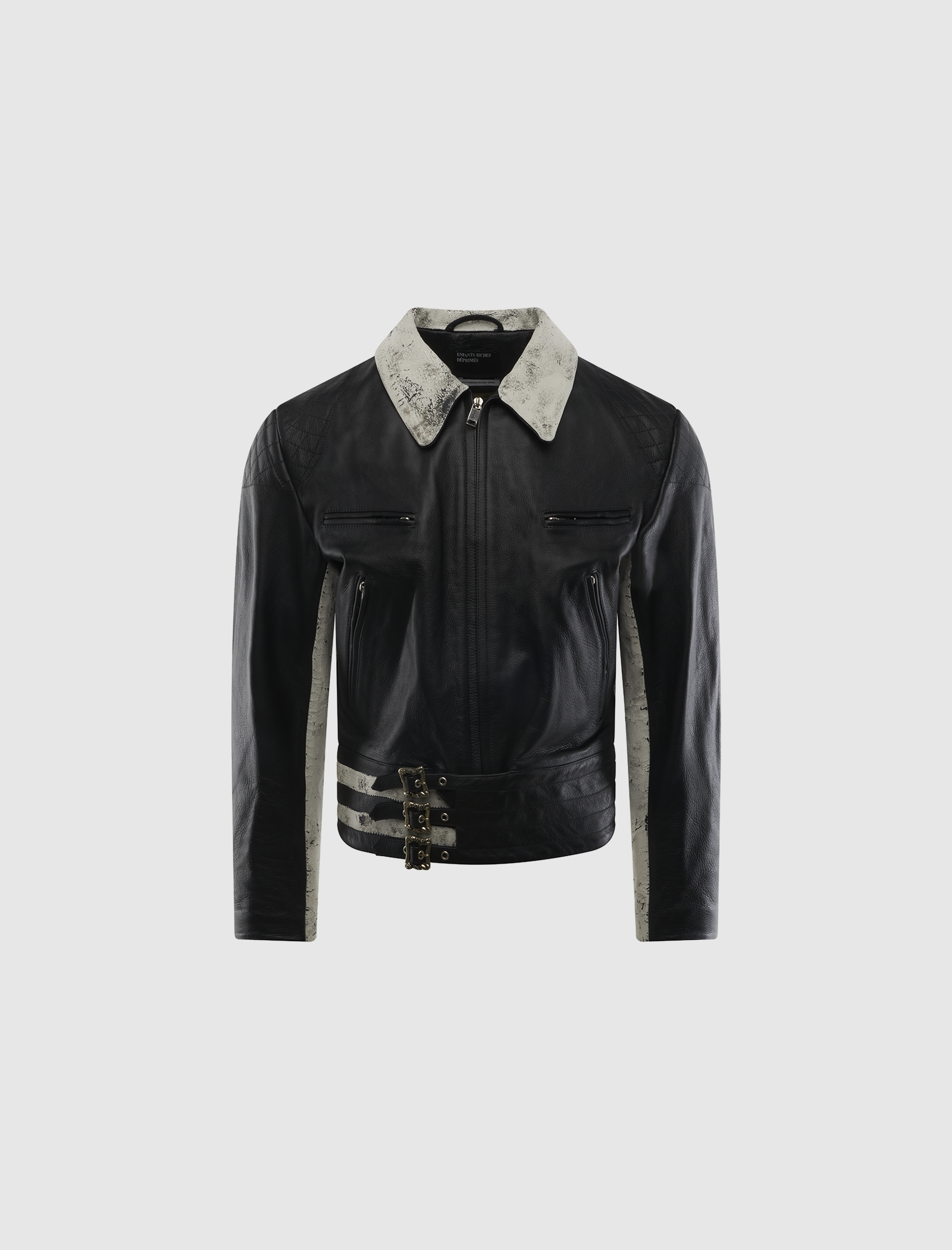 DOG IN RESTRAINT LEATHER JACKET