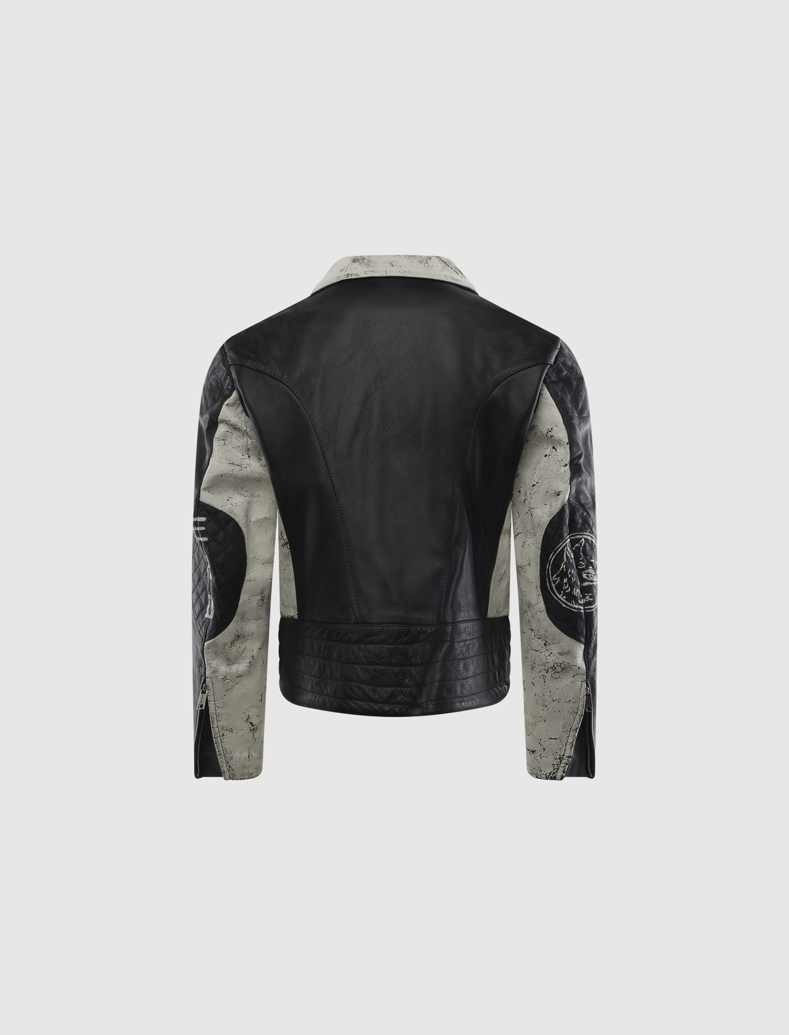 DOG IN RESTRAINT LEATHER JACKET