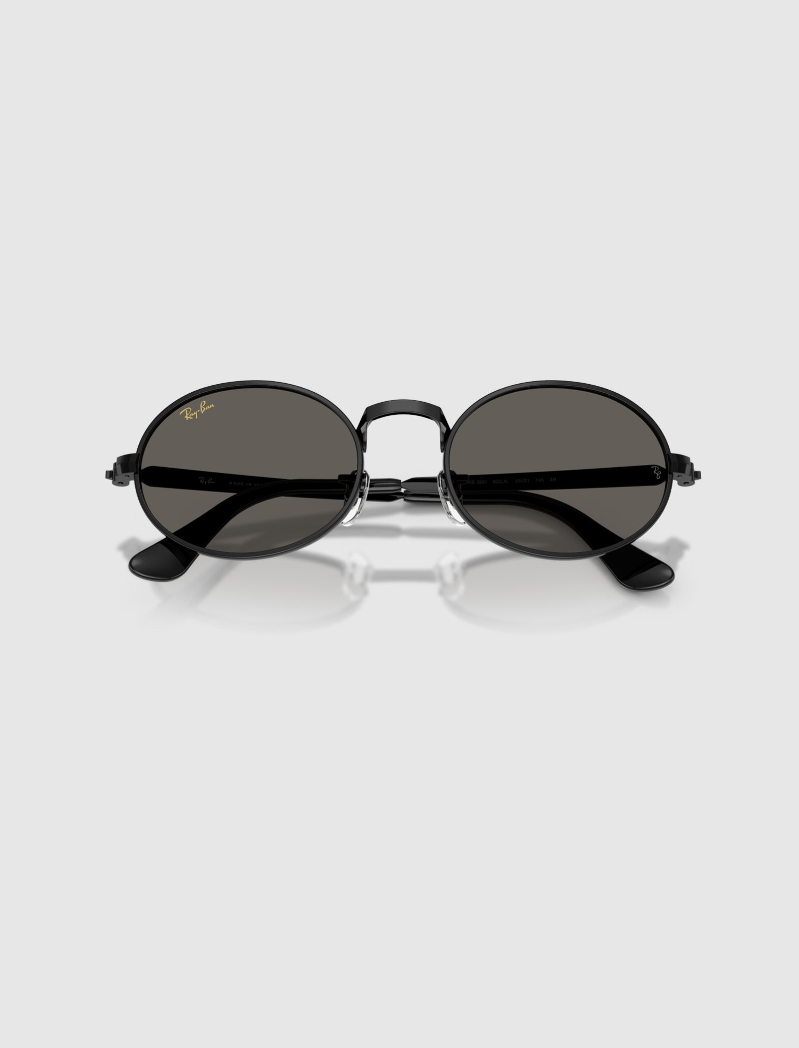 Ray-Ban ブラック オーバル メガネ A$AP ROCKY x RAY-BAN BOLD METAL SUNGLASSES (DARK GRAY LENS)