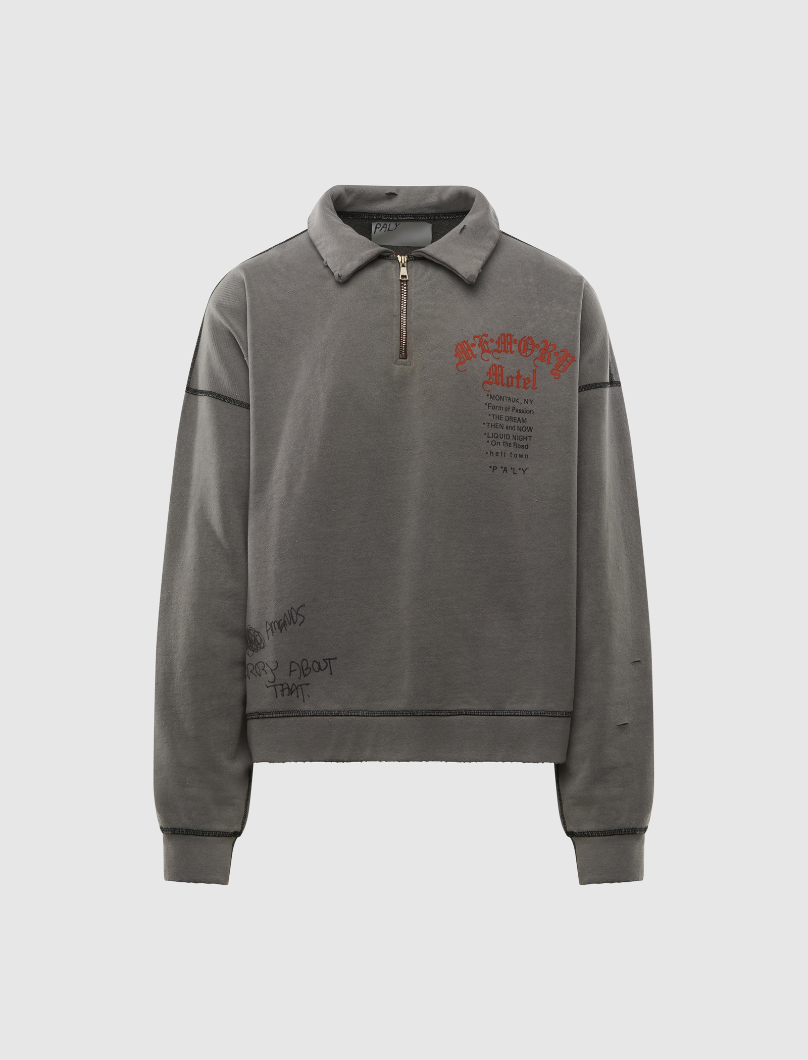 SORRY 'BOUT THAT 1/4 ZIP CREWNECK
