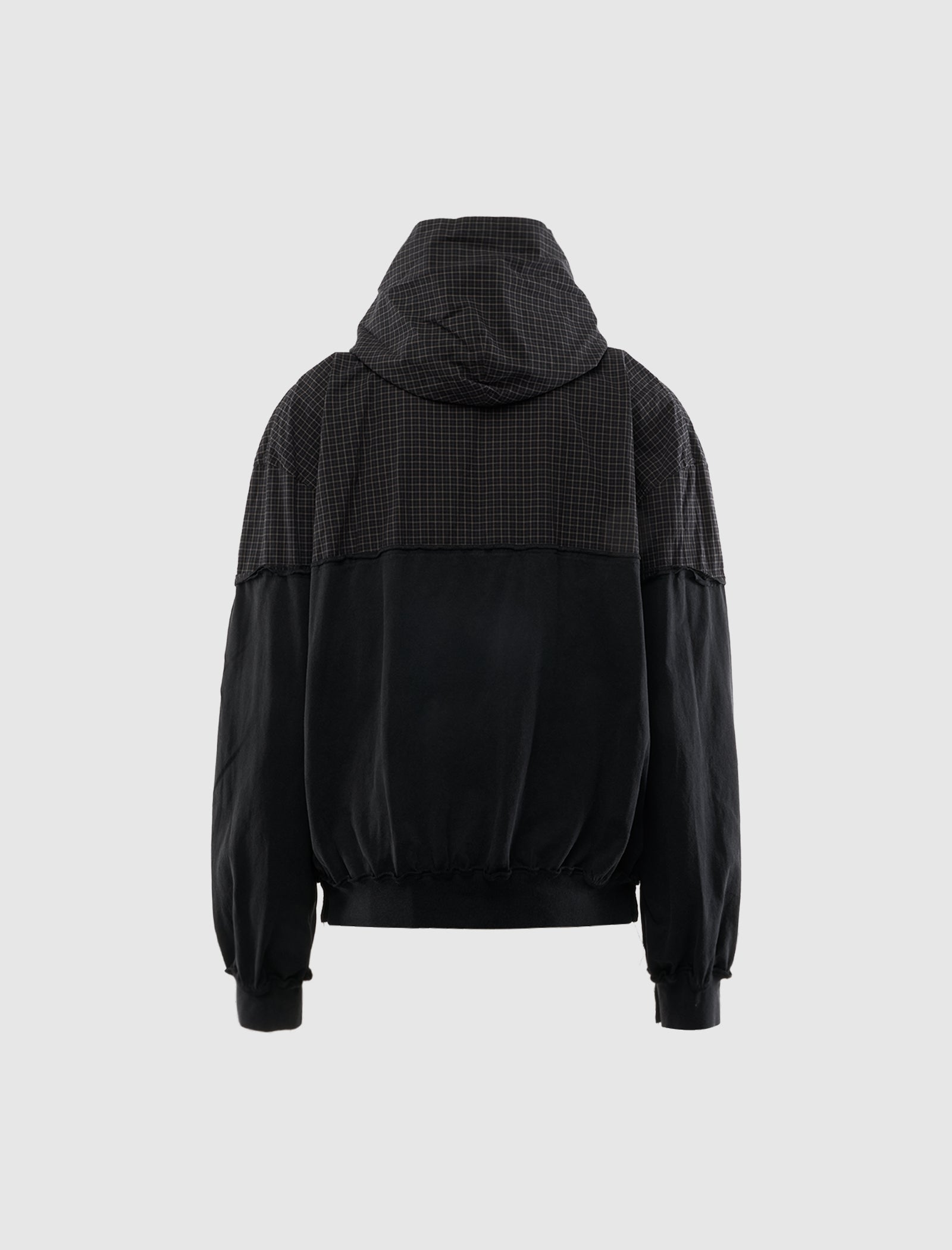 BALENCIAGA CHECK POPLIN HOODIE