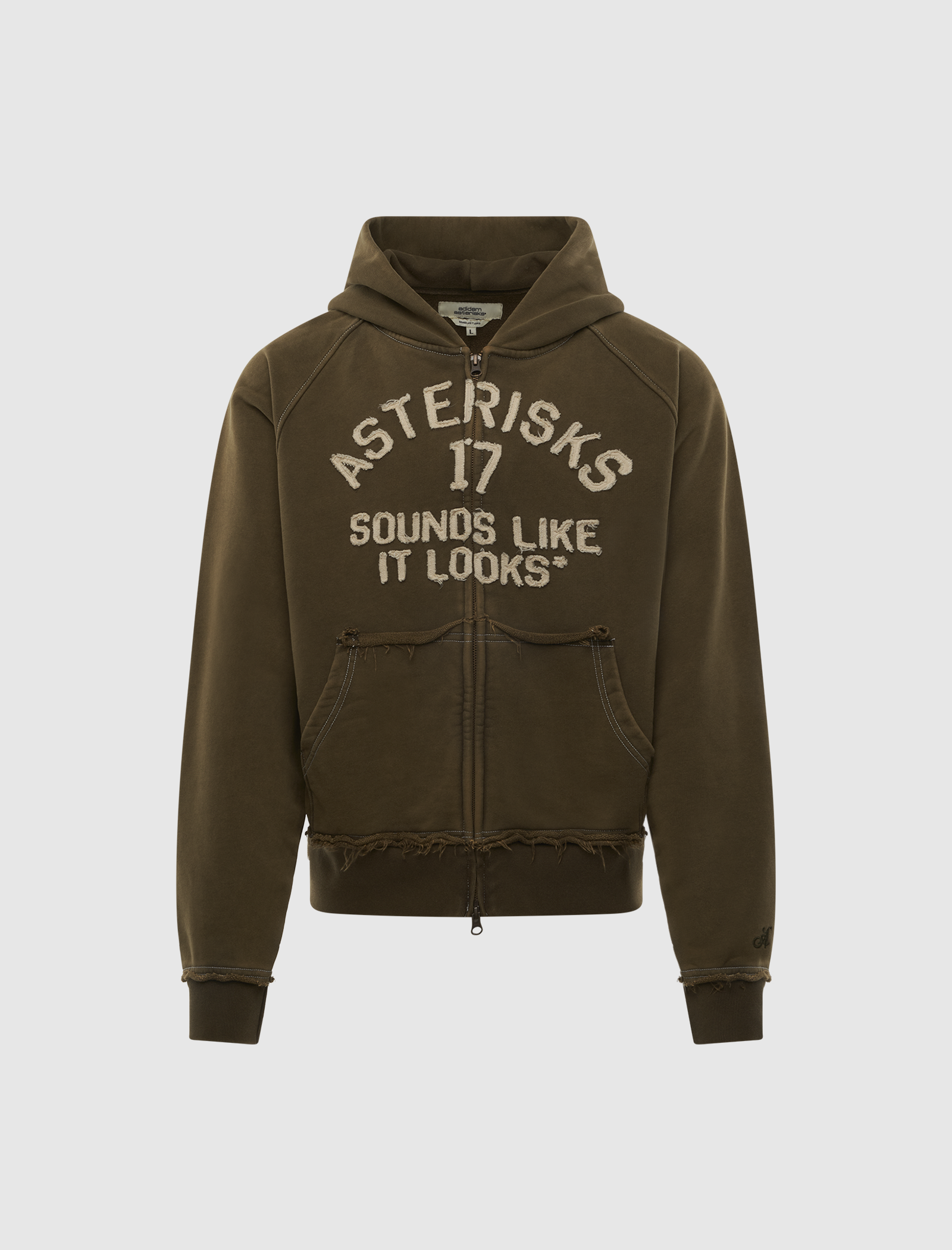 FRAYED COLLEGIATE HOODIE