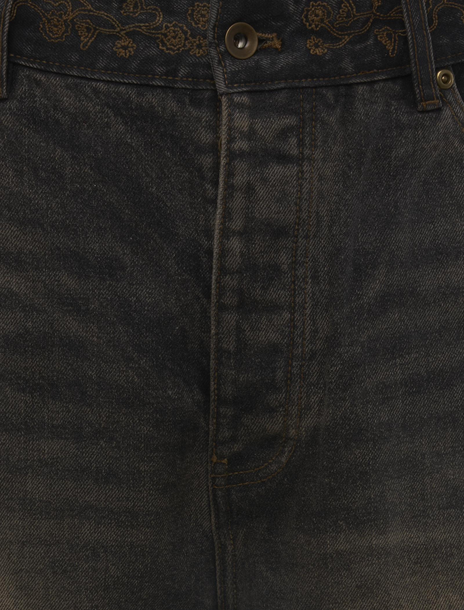 WAXED TWO-TONE DENIM SHORTS