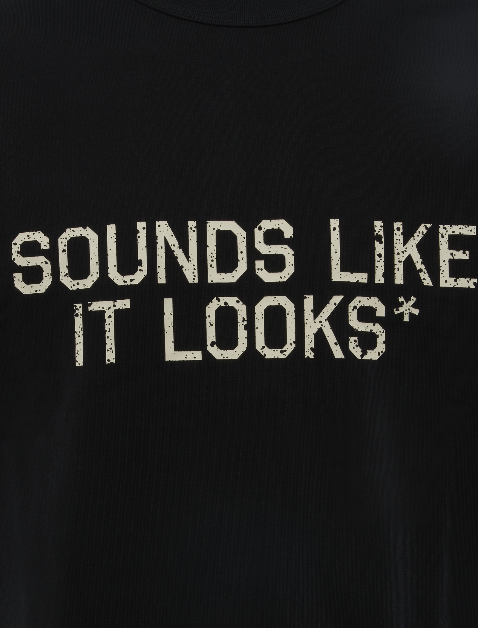 FRAYED SLOGAN LONG SLEEVE SHIRT