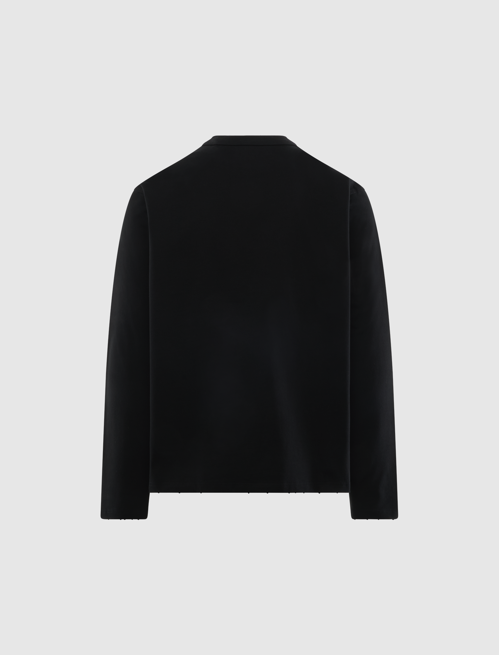 FRAYED SLOGAN LONG SLEEVE SHIRT