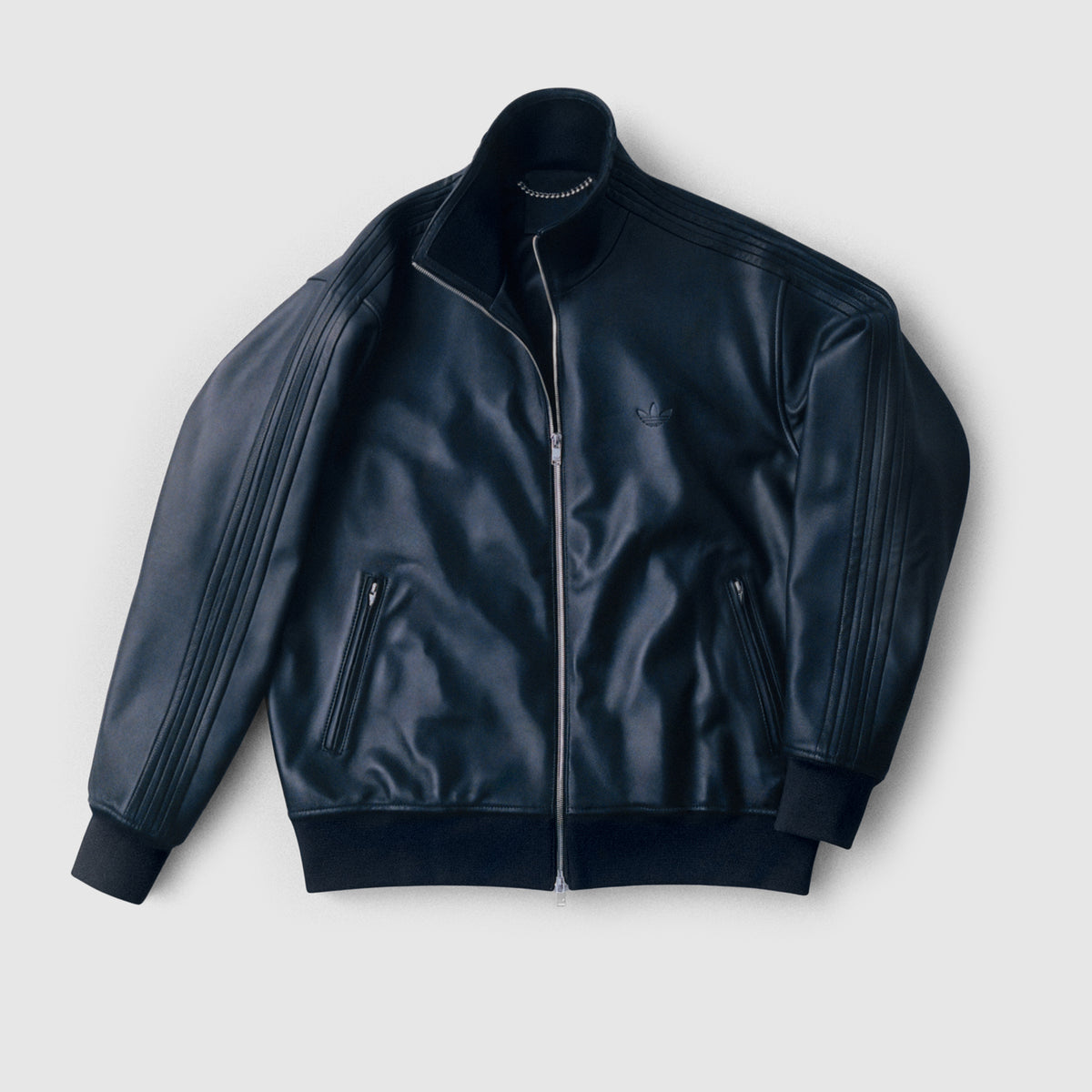 ADIDAS Y-3 A-TYPE LEATHER TRACK JACKET