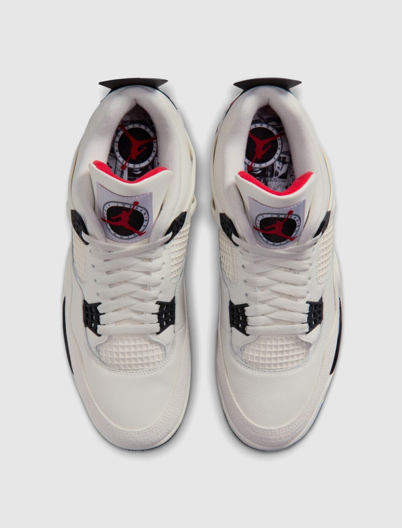 Top view of a pair of AIR JORDAN 4 RETRO OG 