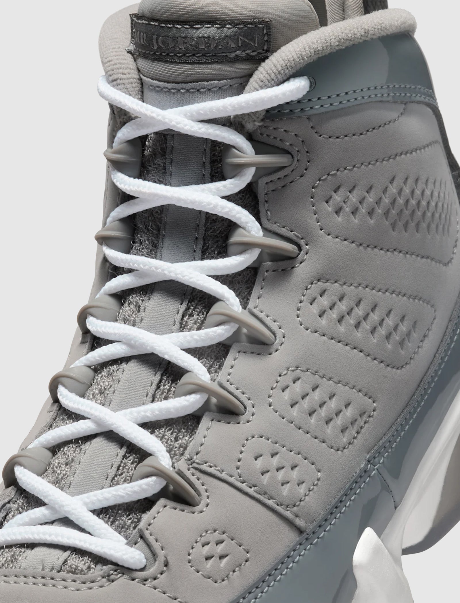 AIR JORDAN 9 RETRO "MEDIUM GREY/COOL GREY/WHITE" GS