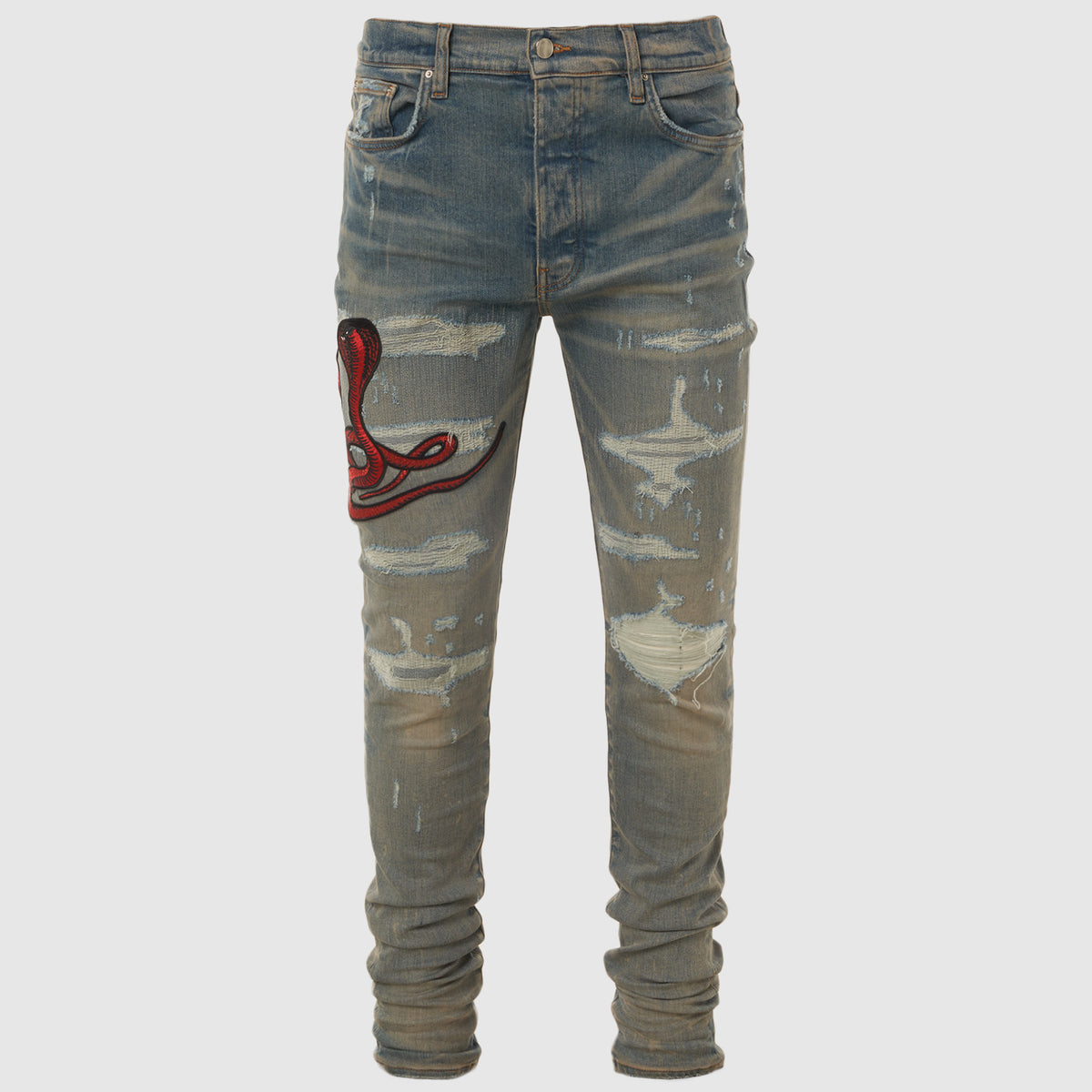 AMIRI RED SNK THRSHR JEAN