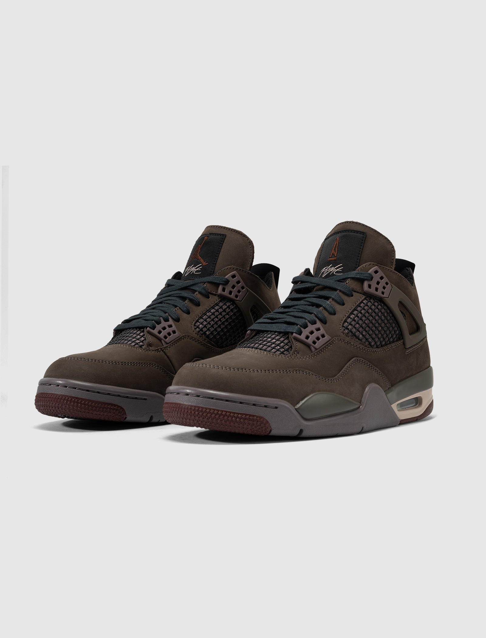 A Ma Maniére x Air Jordan 4 Dark Mocha official hero image