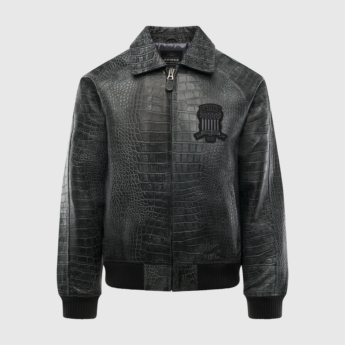 AVIREX DISTRESSED CROC ICON JACKET AVIREX DISTRESSED CROC ICON JACKET